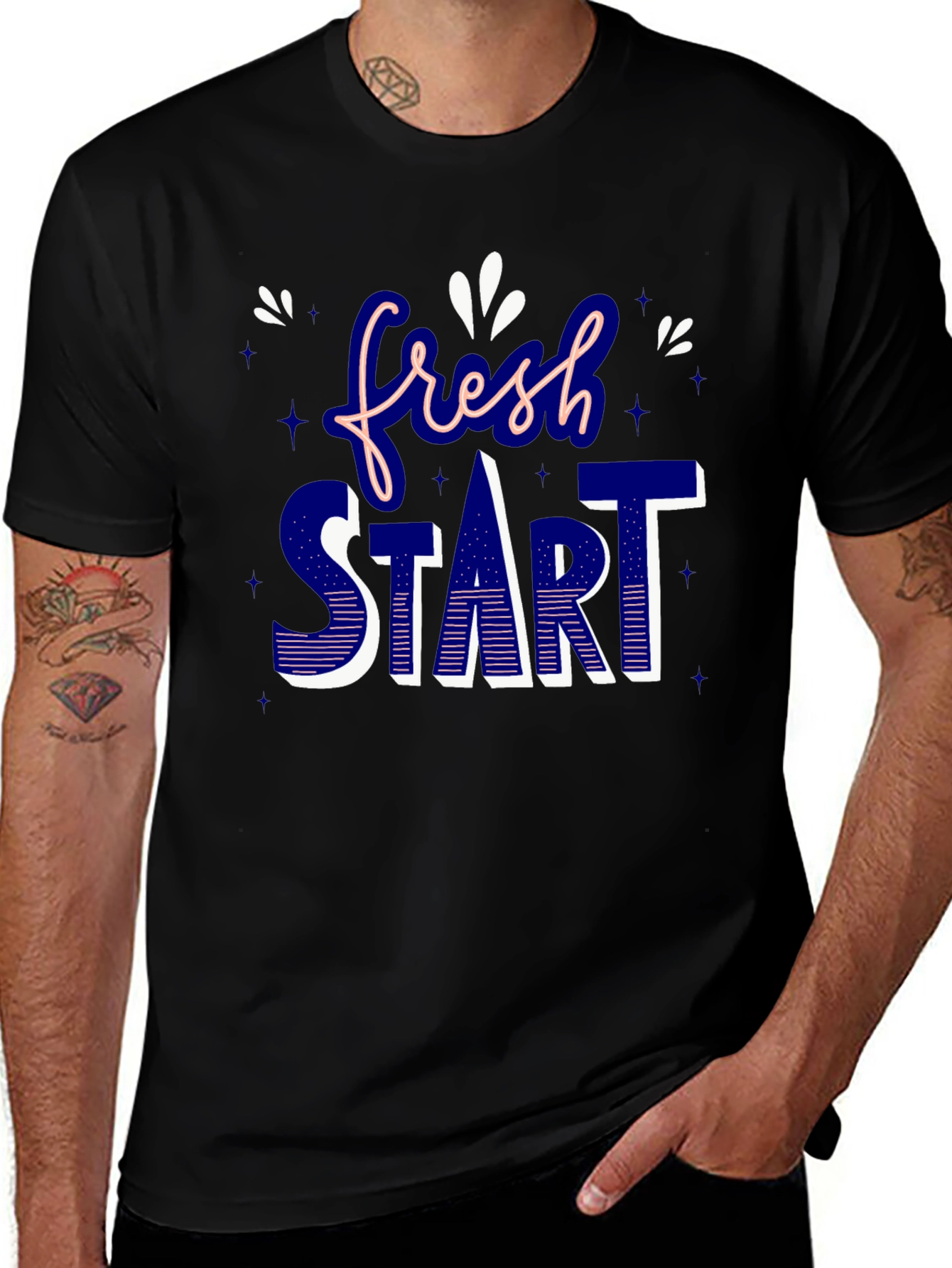 Fresh Start Graphic Tee - Stylish Mens T-Shirt