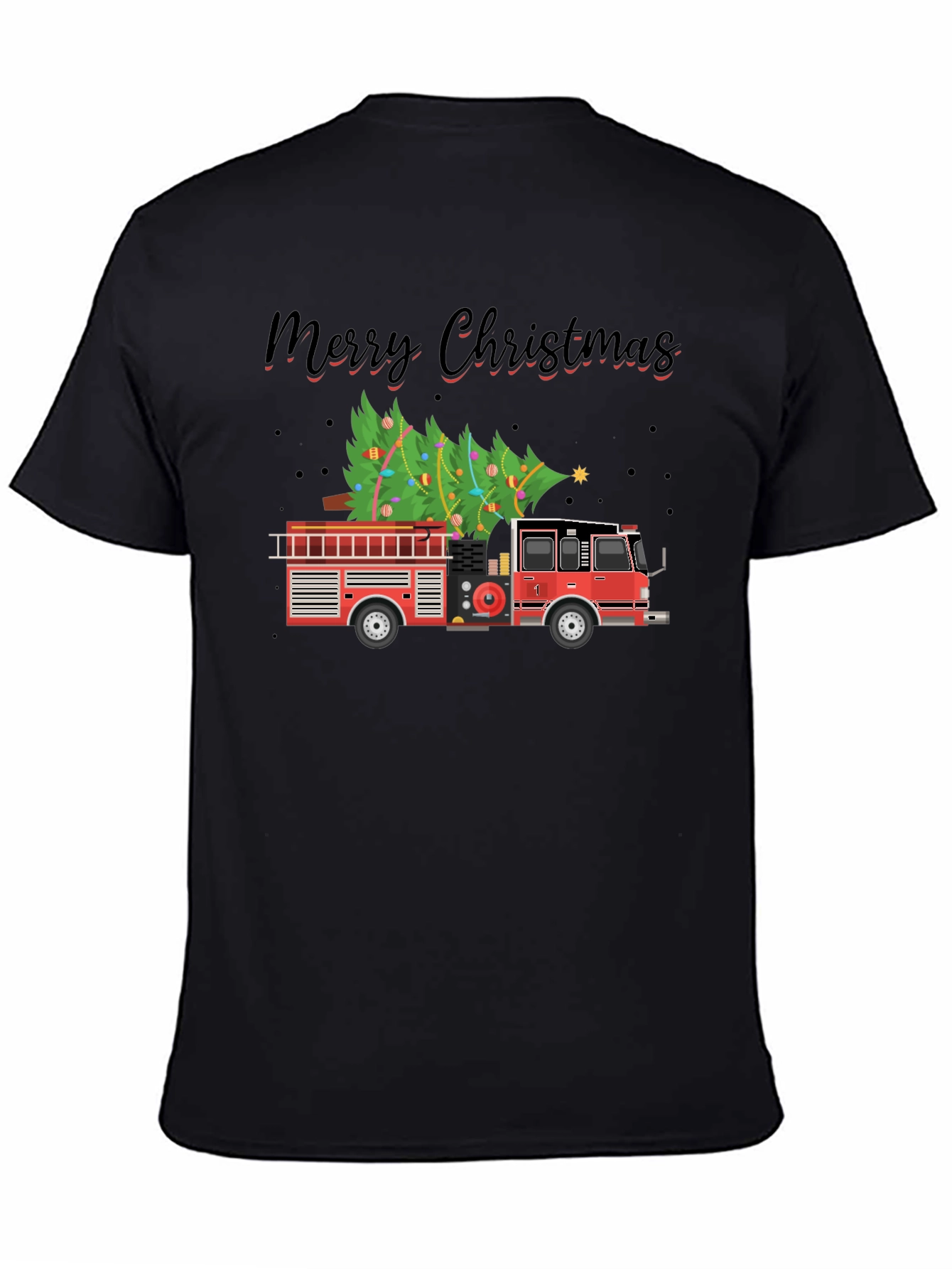 Firetruck Christmas Tree T-Shirt