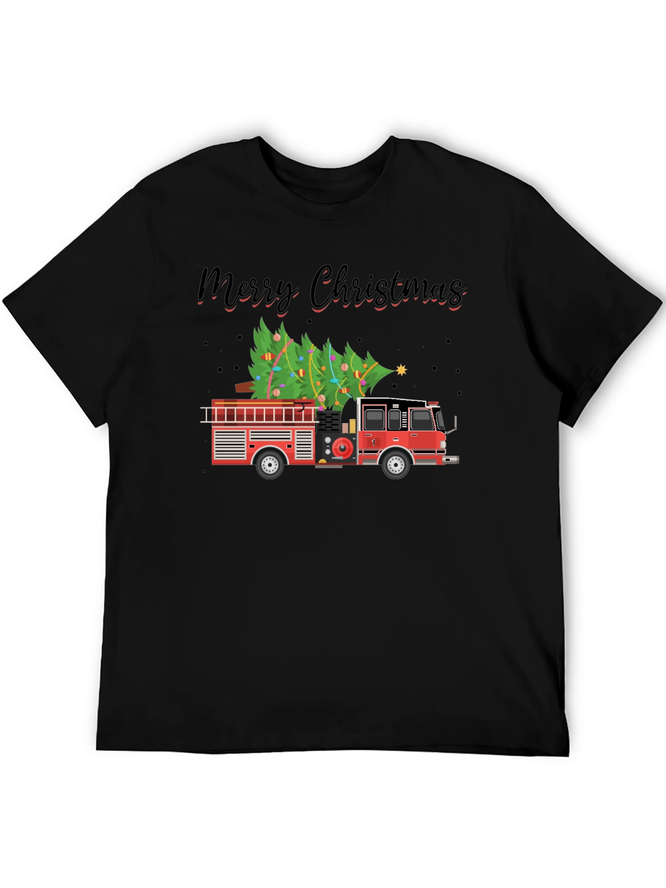 Firetruck Christmas Tree T-Shirt