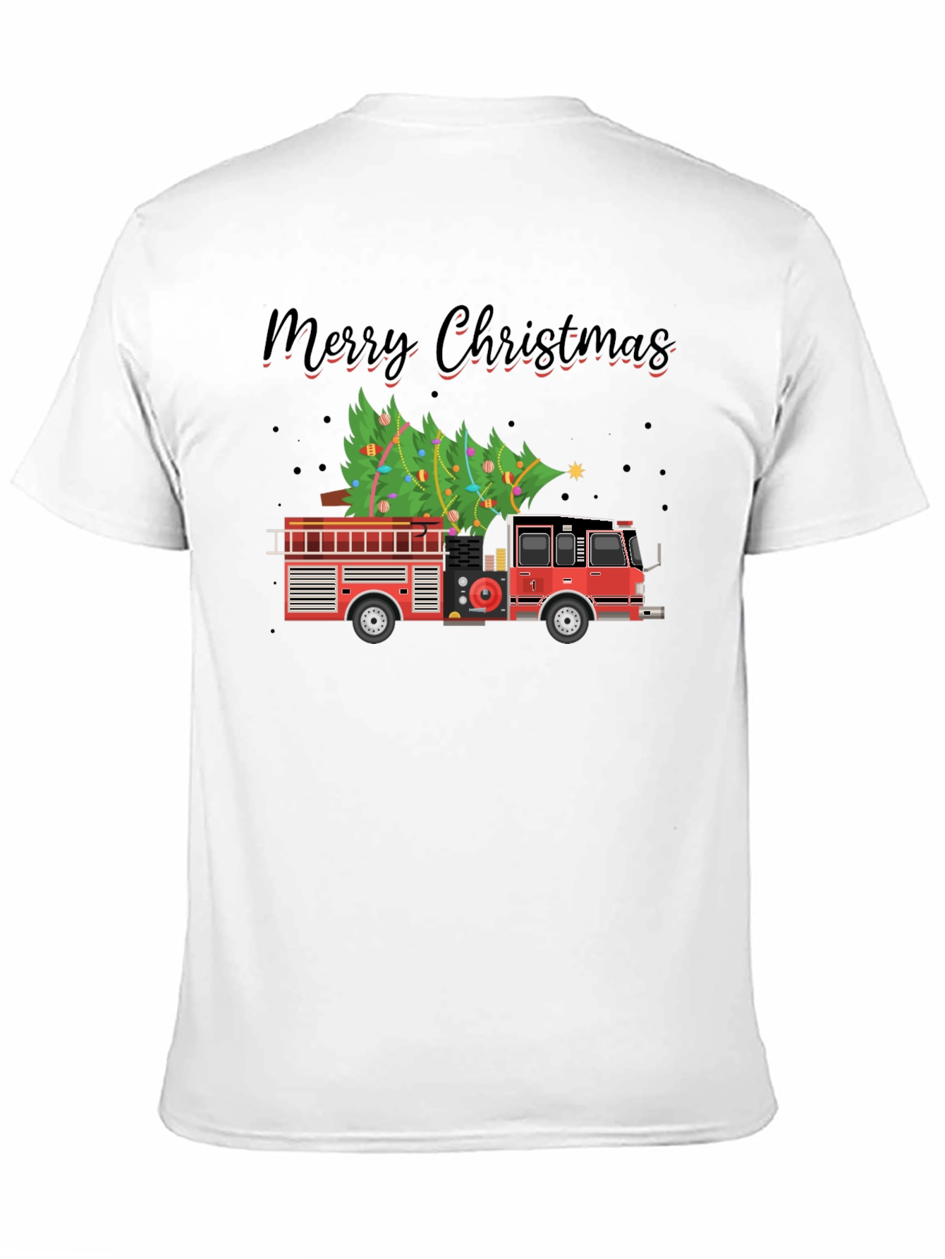 Firetruck Christmas Tree T-Shirt