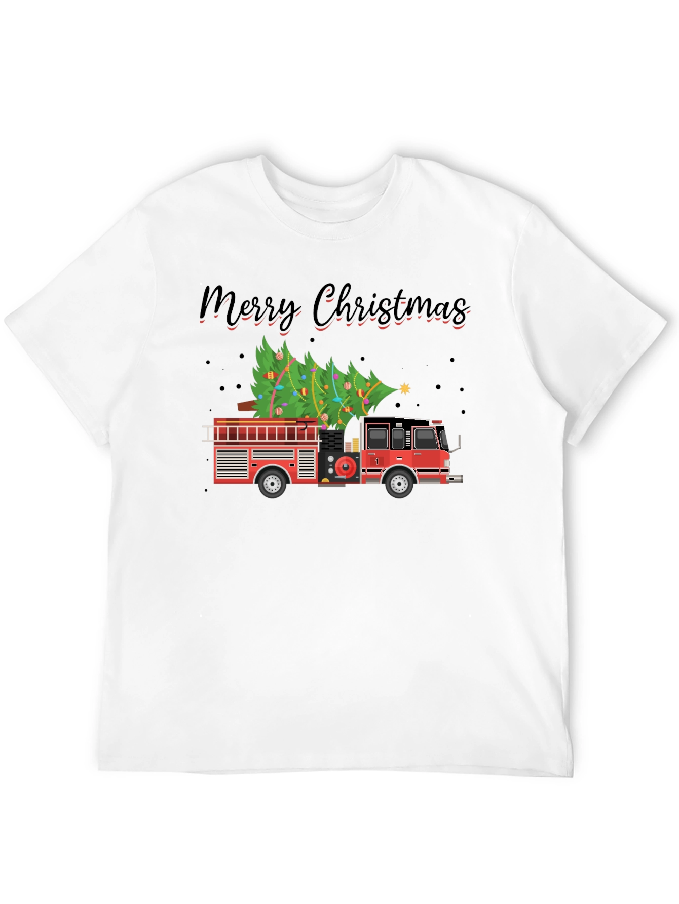 Firetruck Christmas Tree T-Shirt