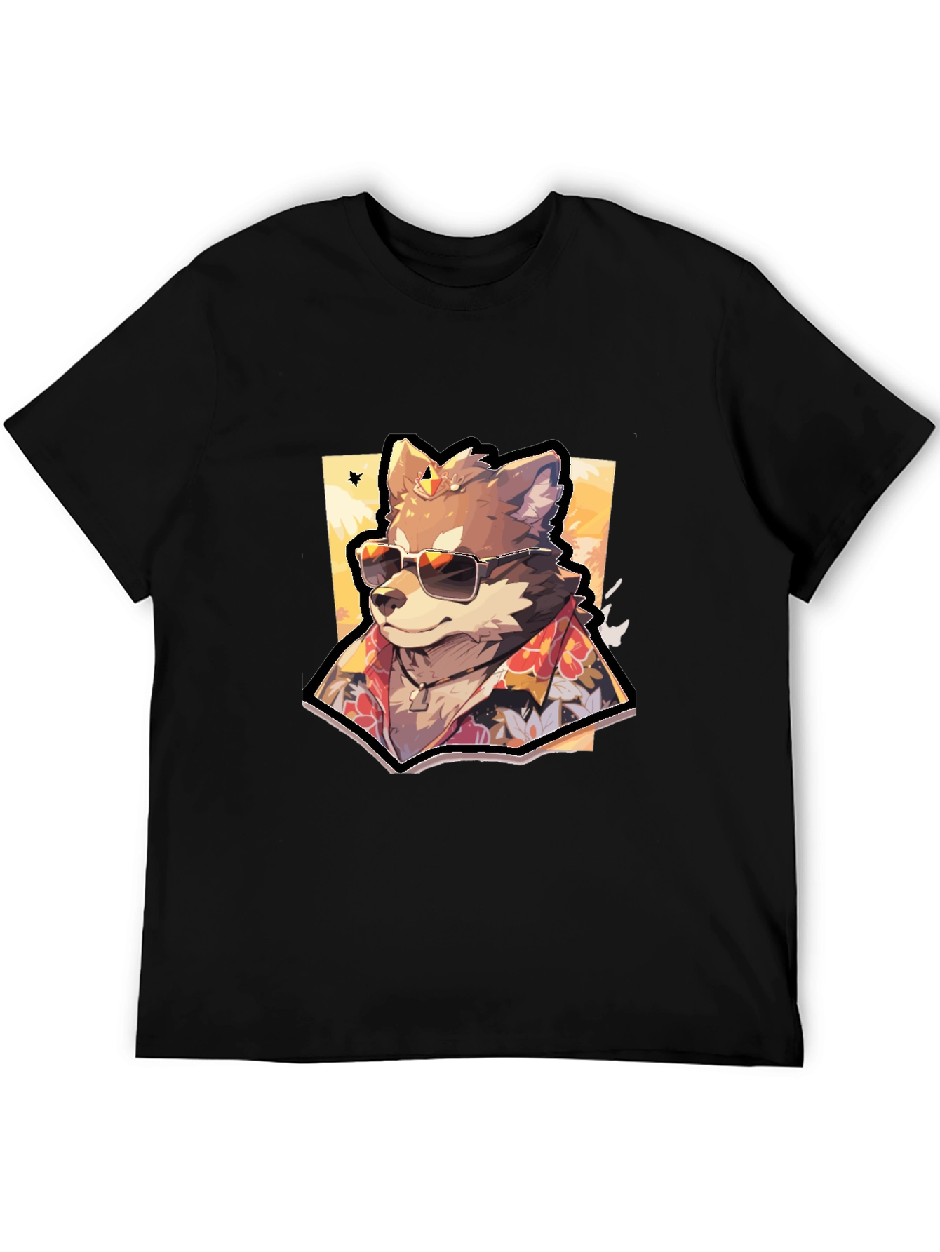 Cool Wolf Hawaiian Shirt Graphic Tee
