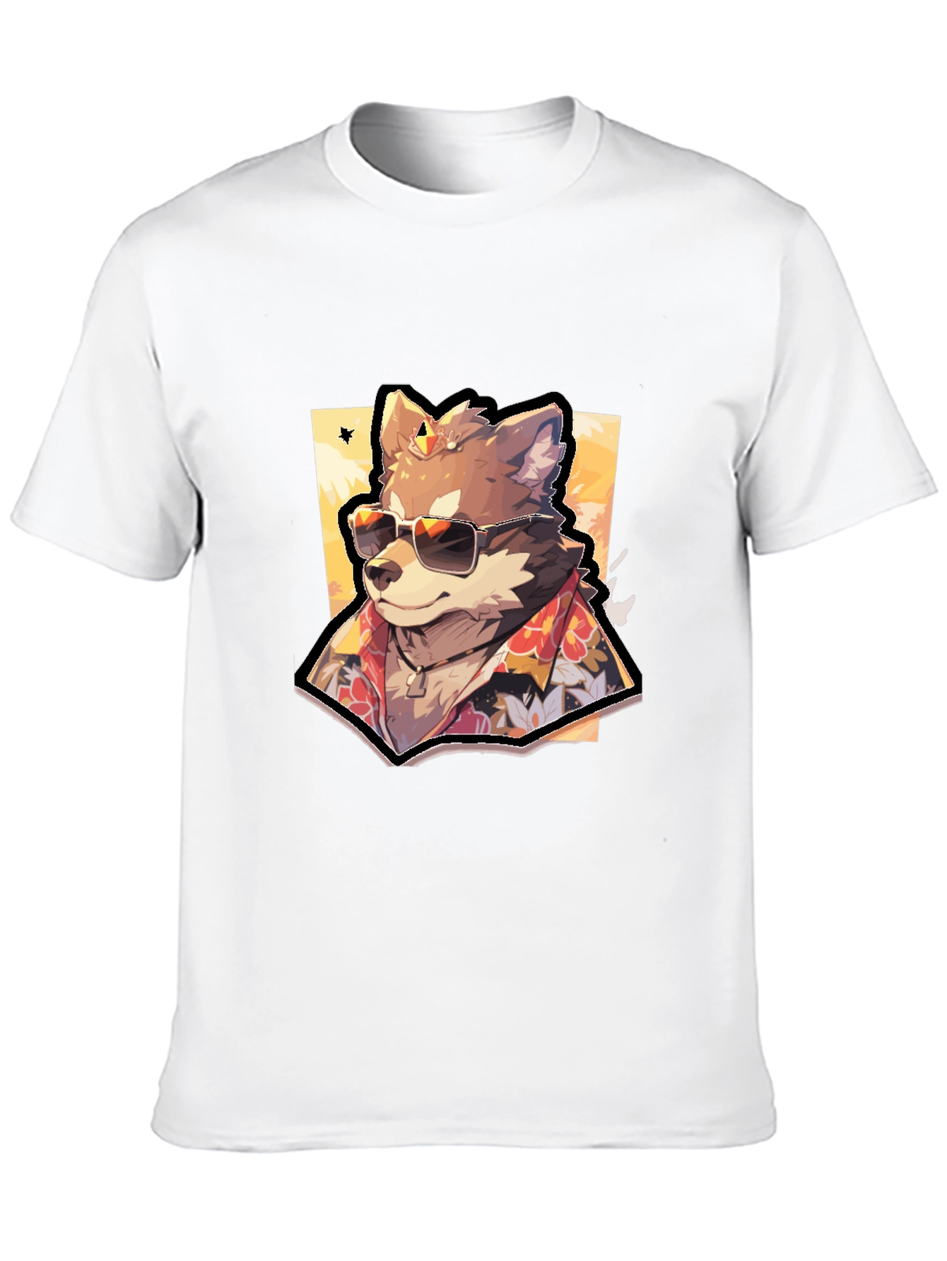Cool Wolf Hawaiian Shirt Graphic Tee