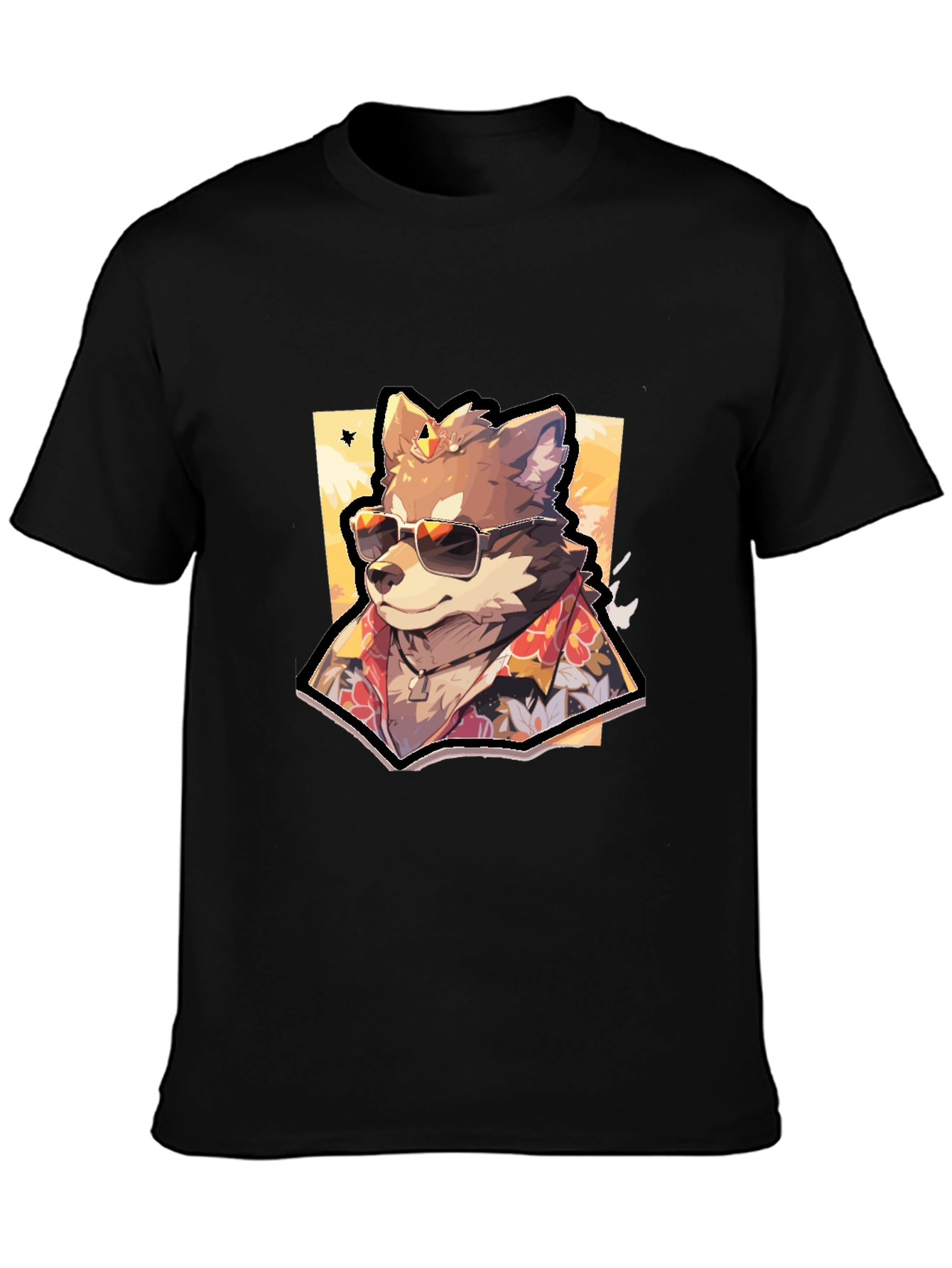 Cool Wolf Hawaiian Shirt Graphic Tee