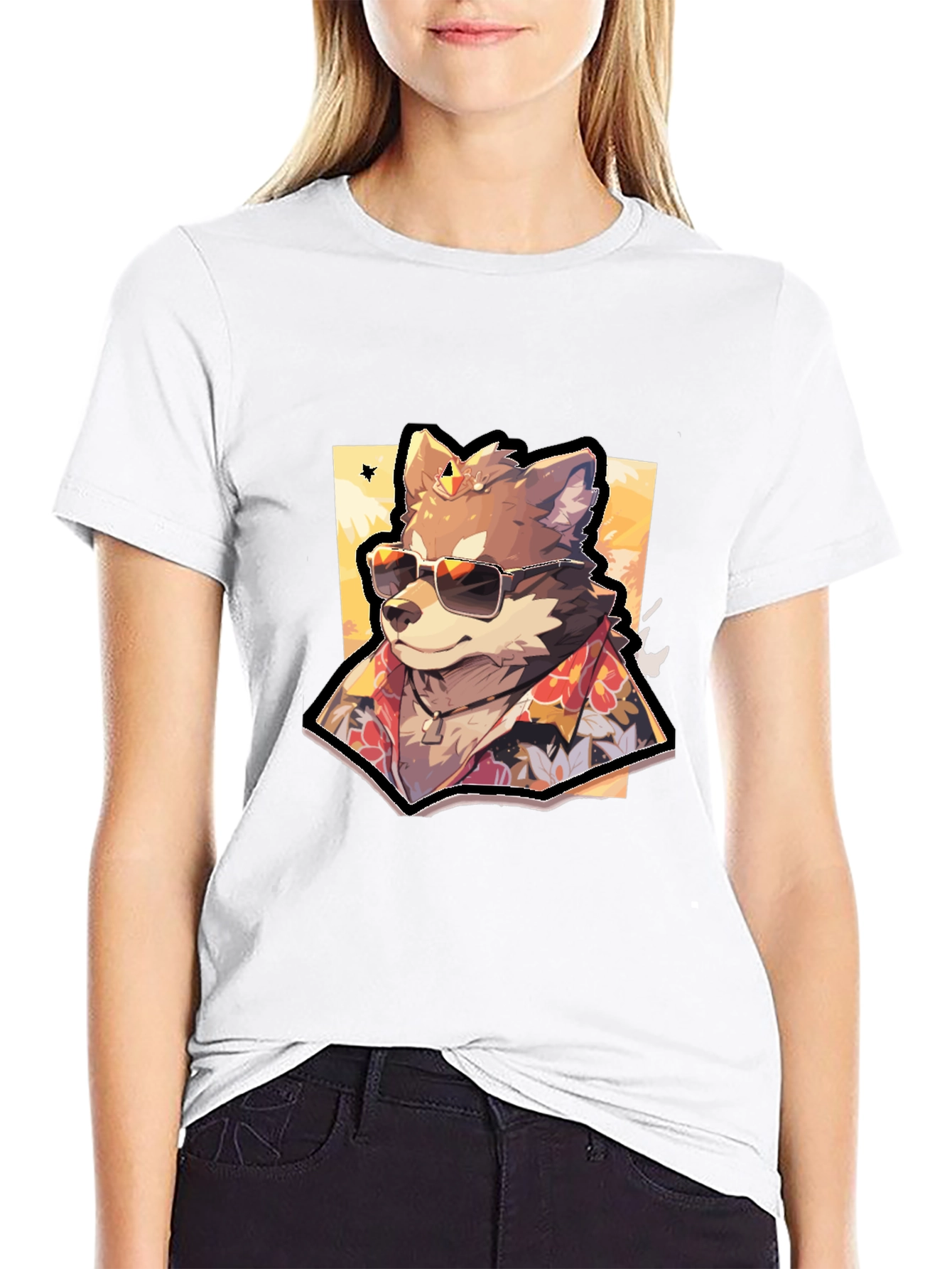 Cool Wolf Hawaiian Shirt Graphic Tee