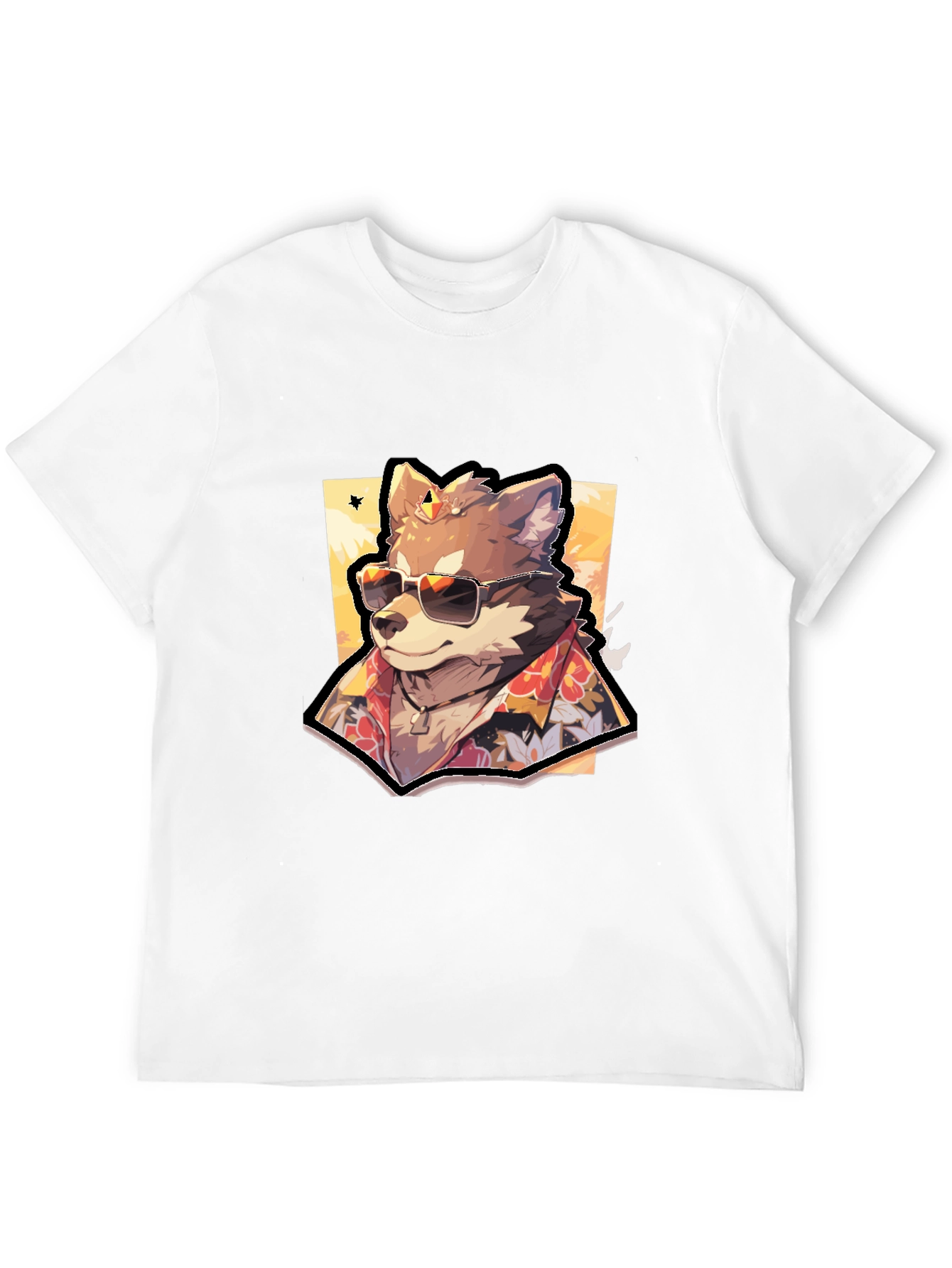 Cool Wolf Hawaiian Shirt Graphic Tee