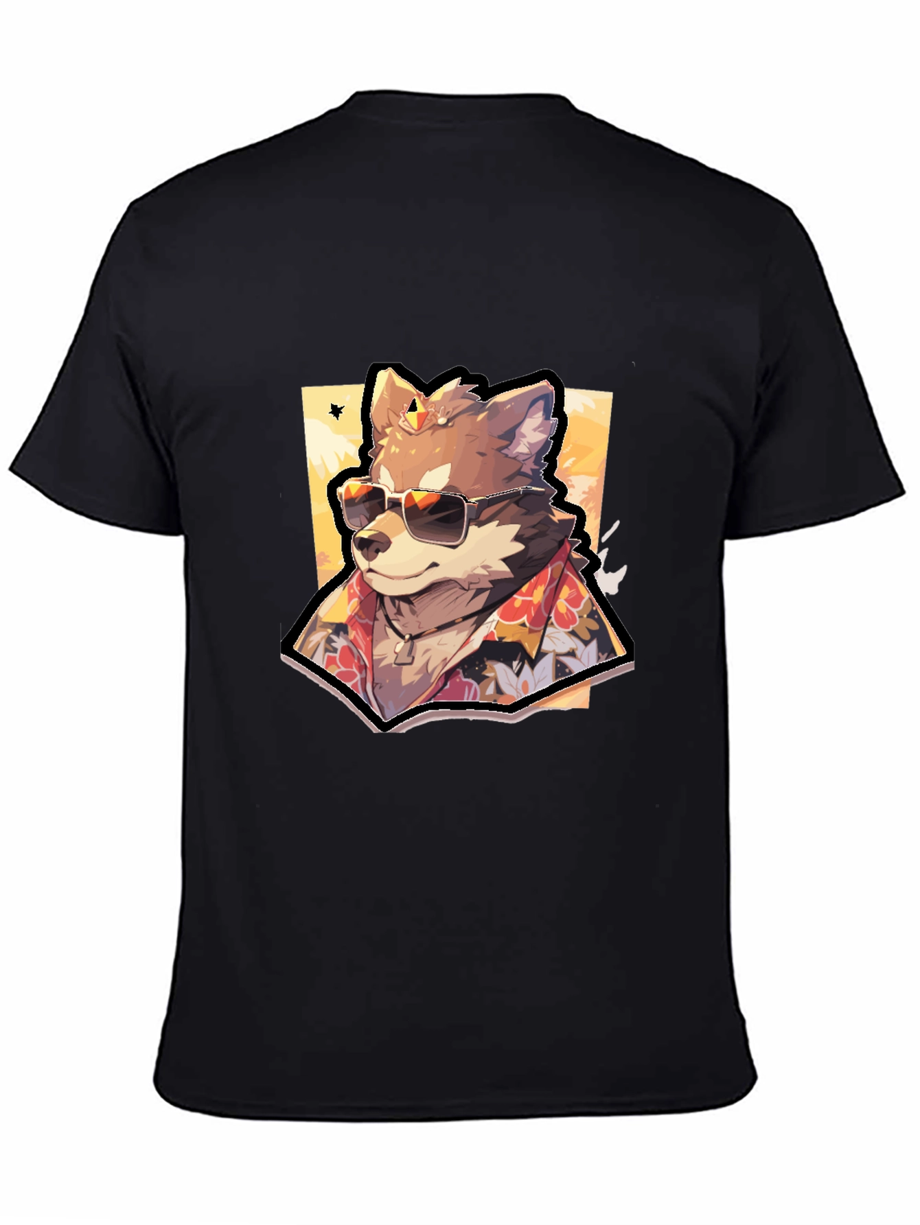 Cool Wolf Hawaiian Shirt Graphic Tee