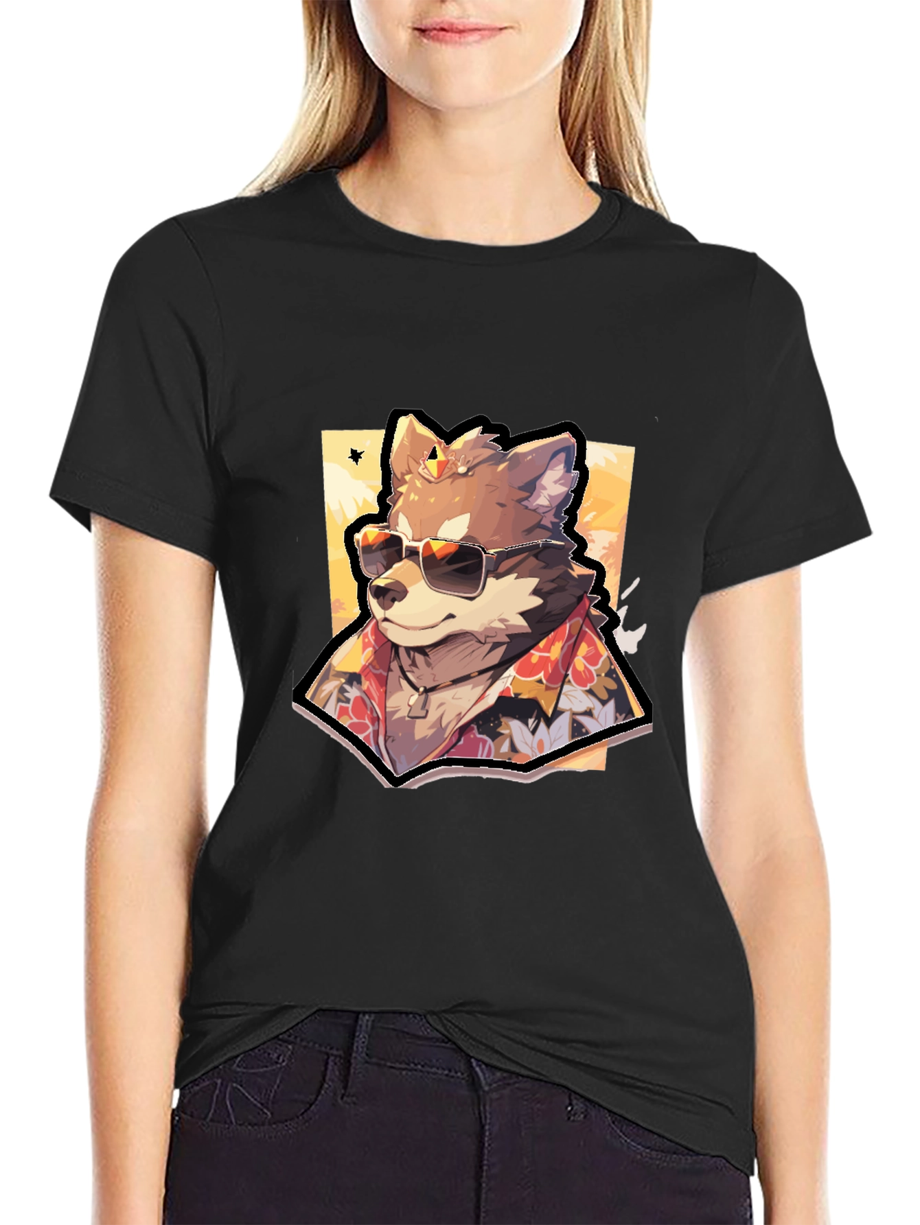 Cool Wolf Hawaiian Shirt Graphic Tee