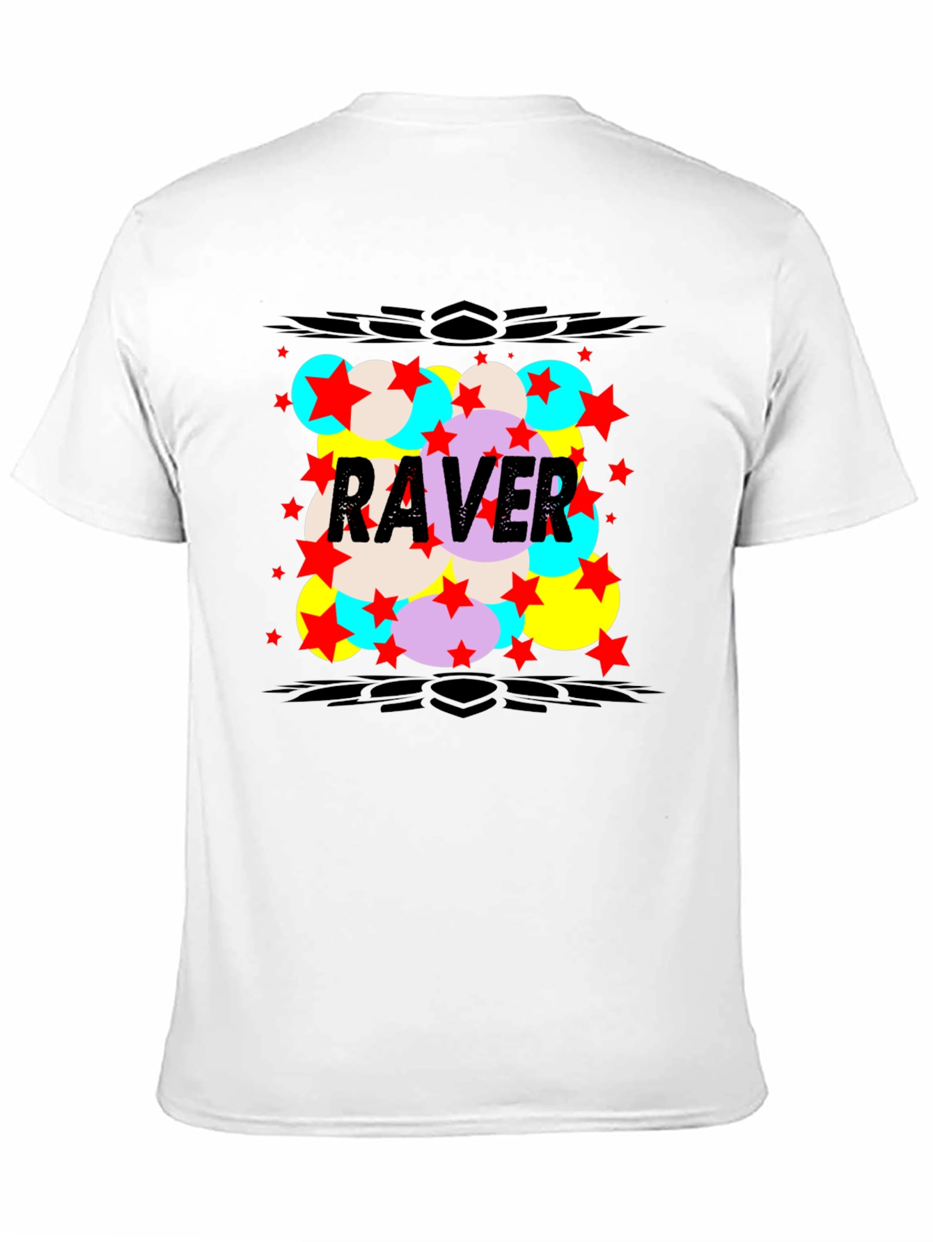 Raver Graphic Print Black T-Shirt