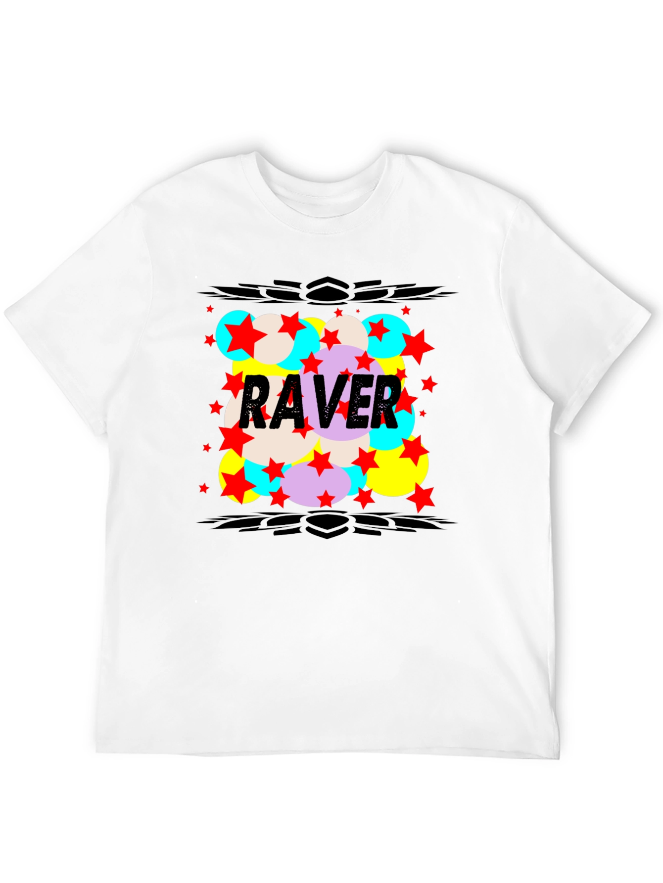 Raver Graphic Print Black T-Shirt