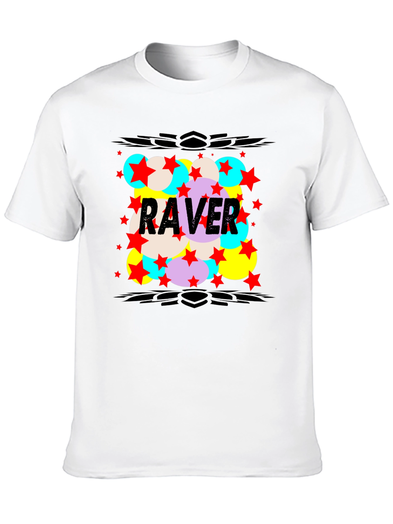 Raver Graphic Print Black T-Shirt