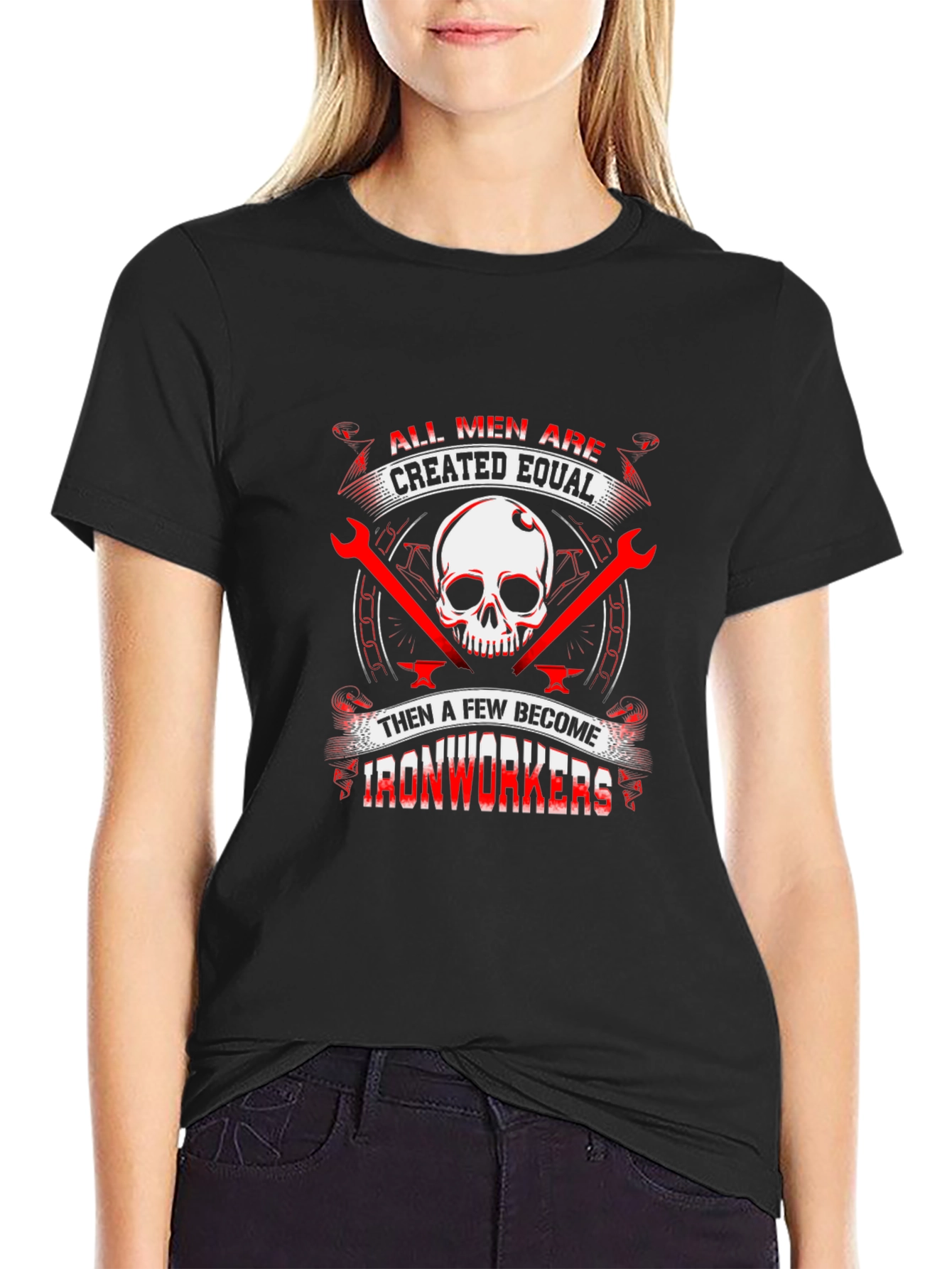 Ironworker Skull Graphic Tee - Black