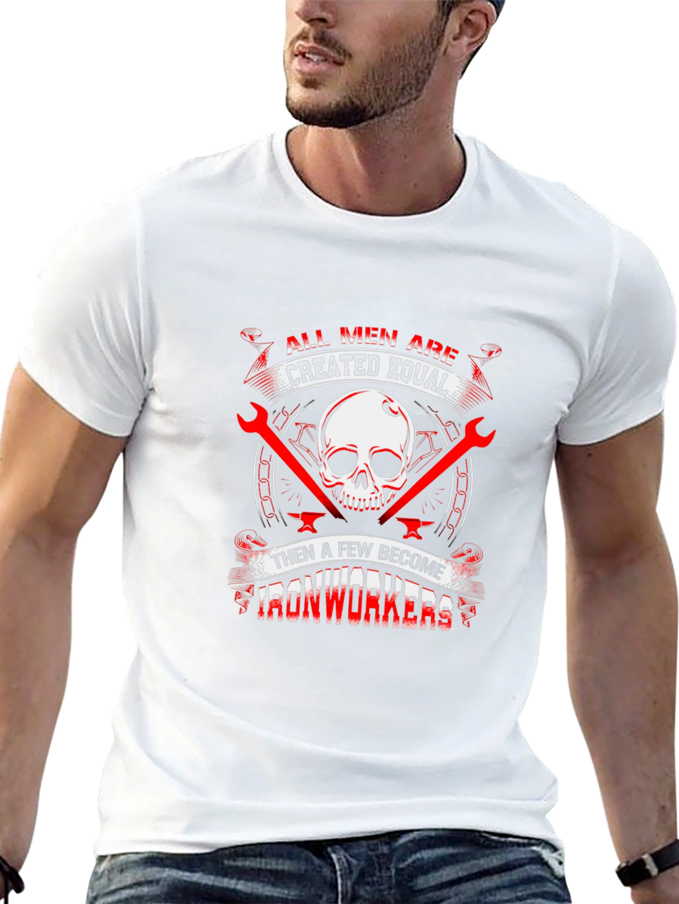 Ironworker Skull Graphic Tee - Black