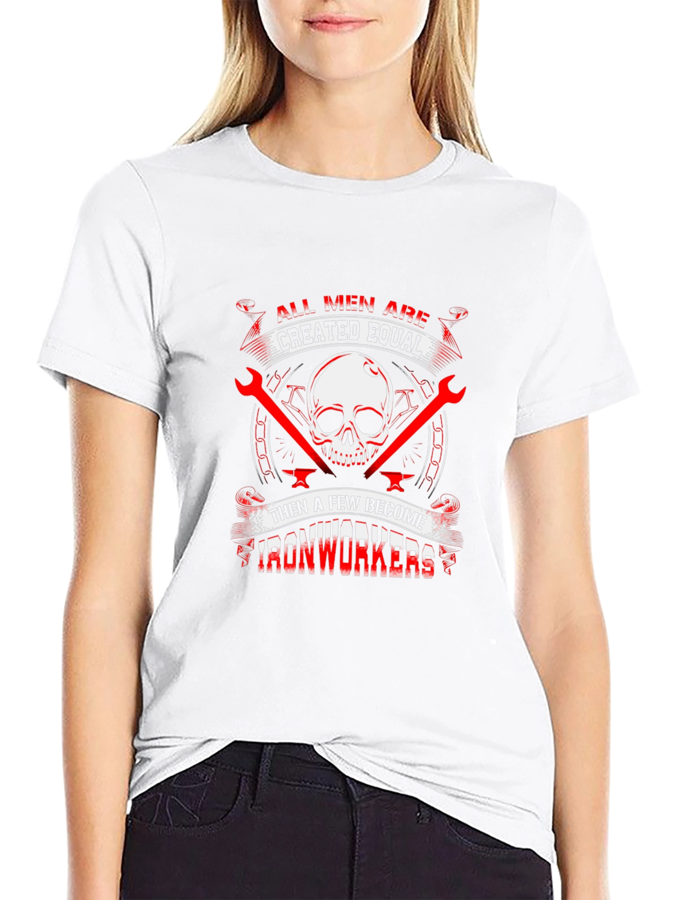 Ironworker Skull Graphic Tee - Black