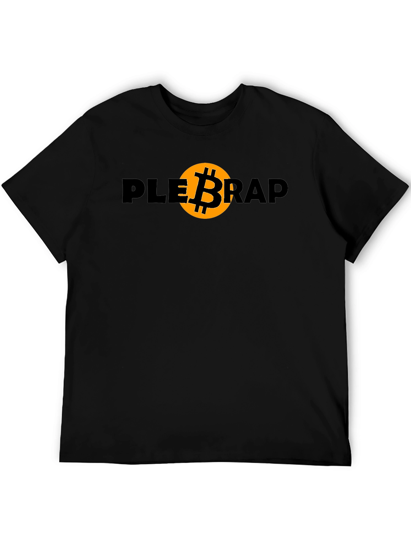 Plebrap Bitcoin Graphic Tee - Black Crypto T-Shirt