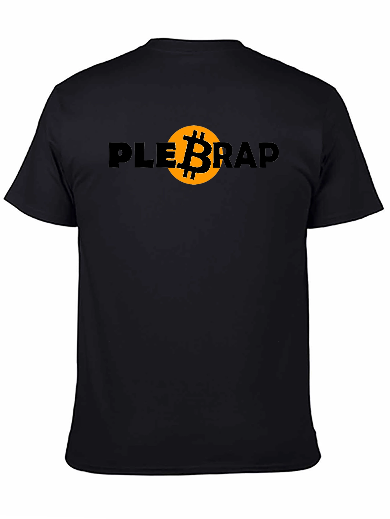 Plebrap Bitcoin Graphic Tee - Black Crypto T-Shirt