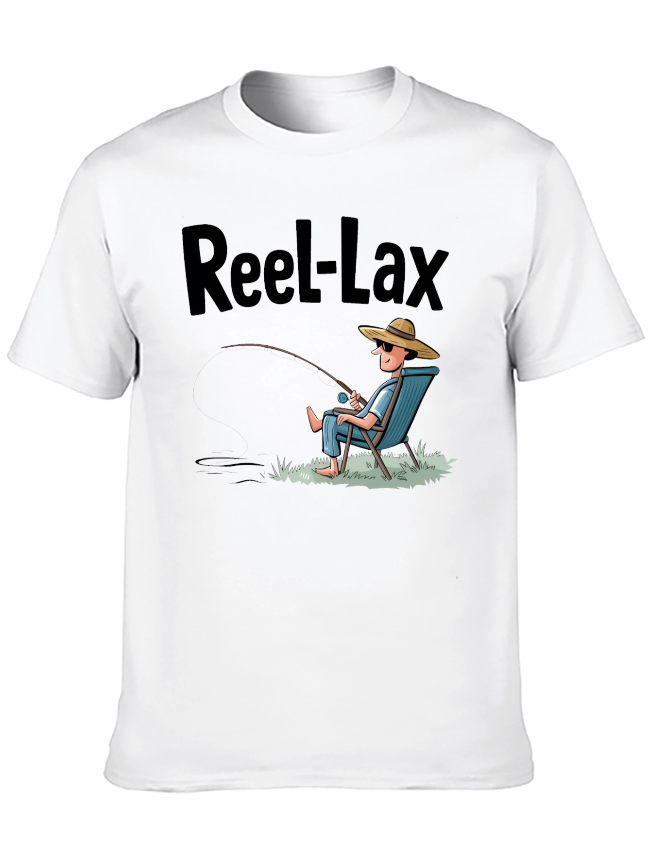 Reel-Lax Fishing T-Shirt - Relaxed Angler Design