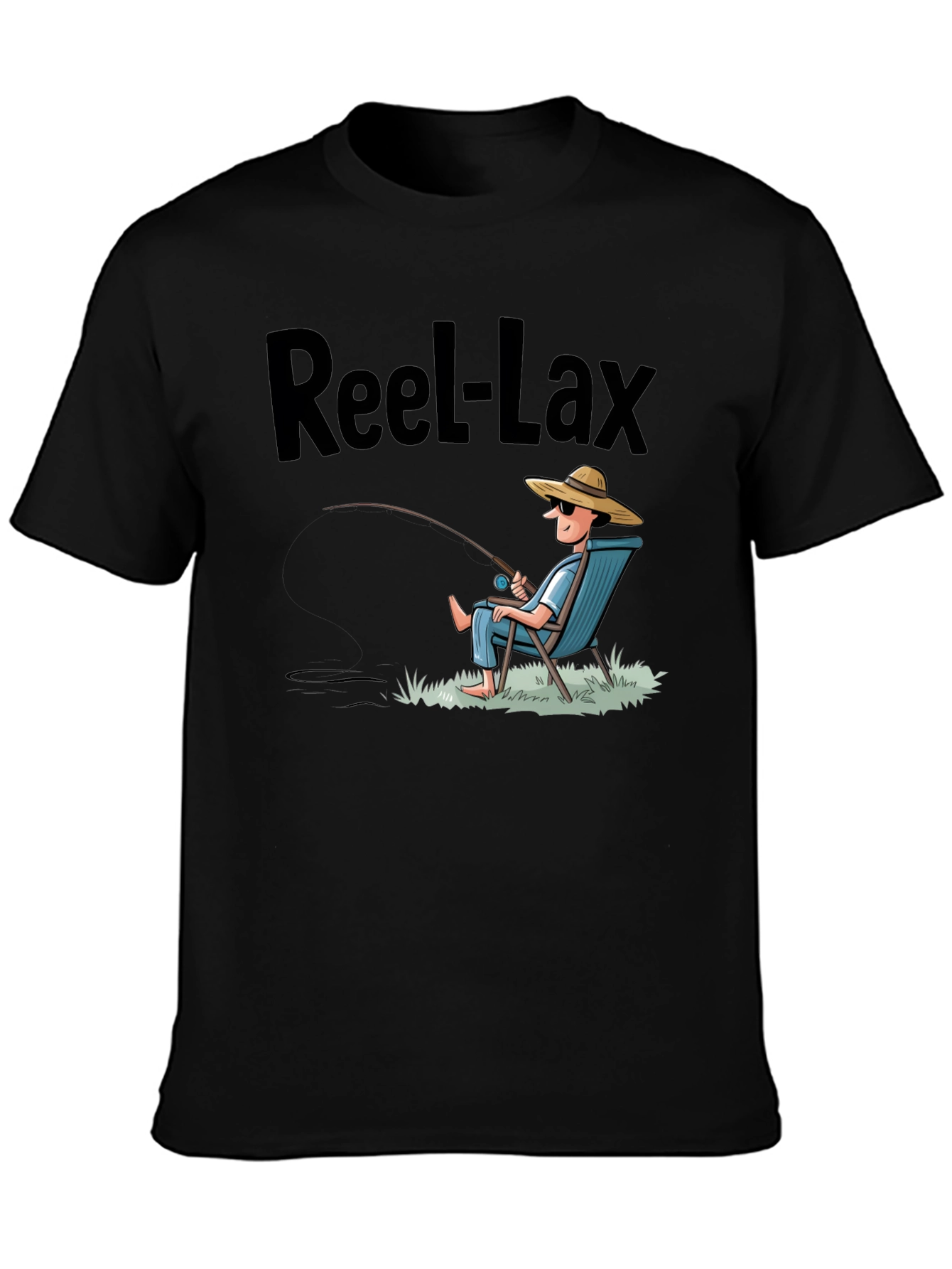 Reel-Lax Fishing T-Shirt - Relaxed Angler Design