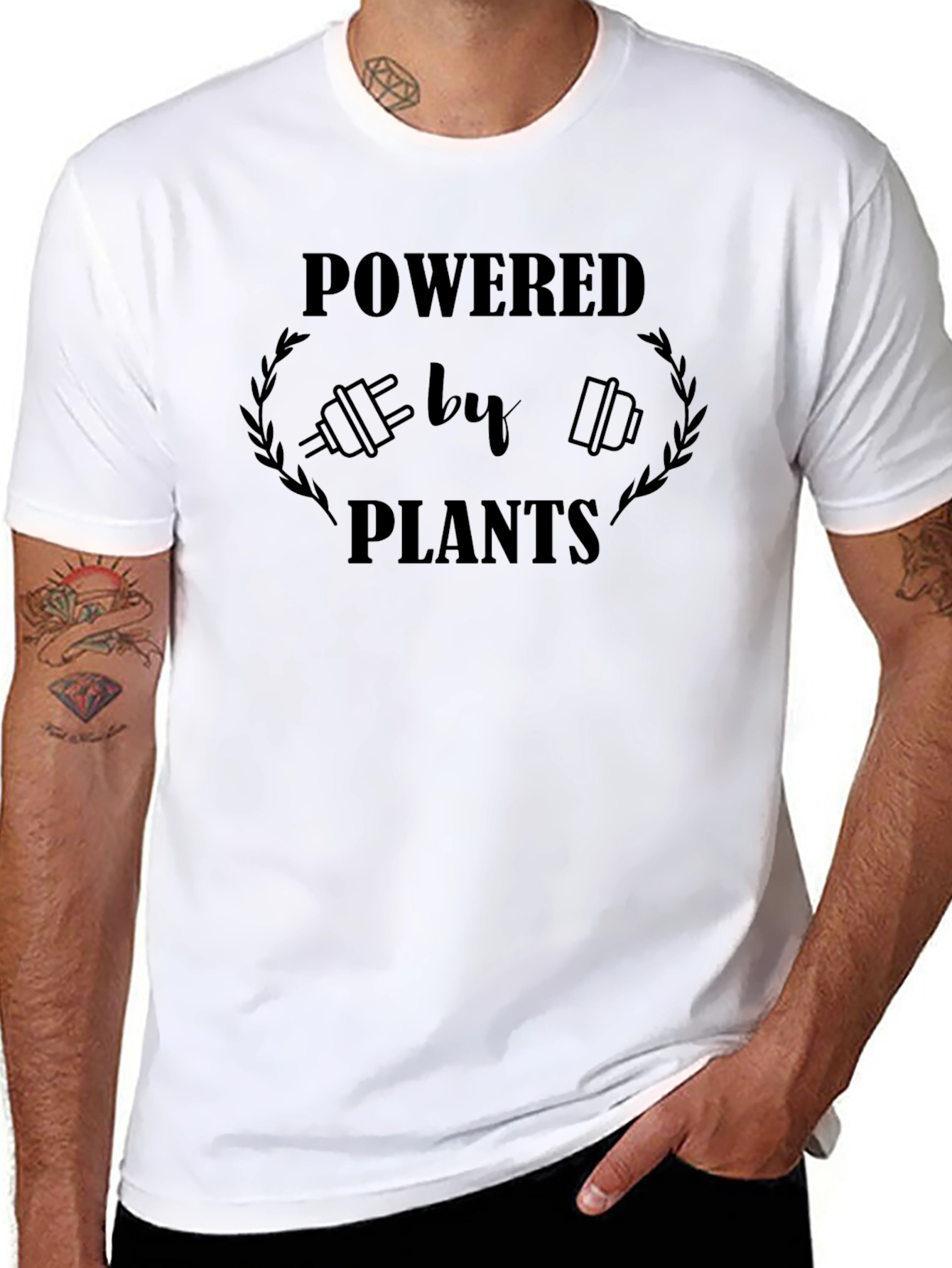 Powered by Plants Vegan Graphic T-Shirt