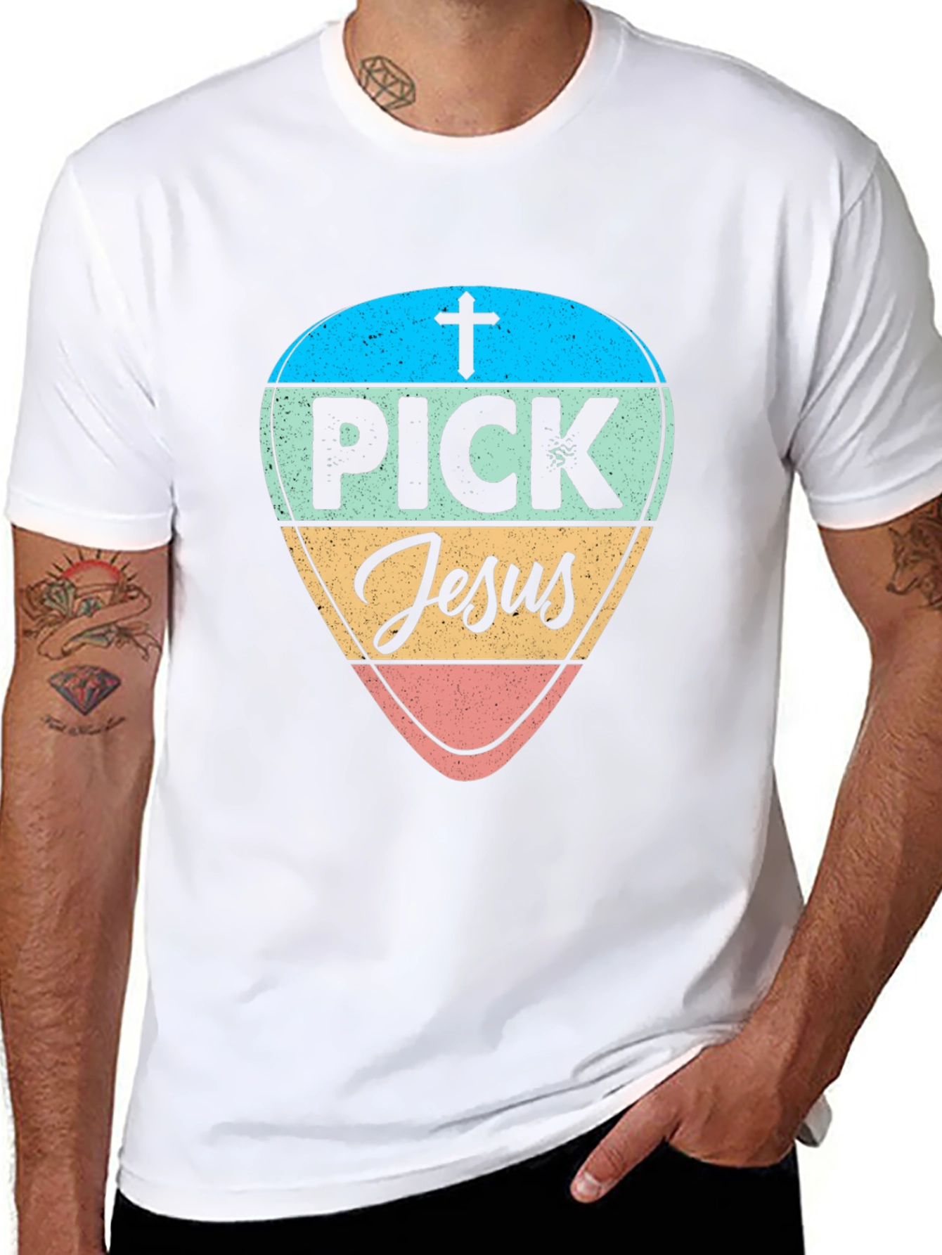 Pick Jesus Graphic T-Shirt - Christian Faith Tee
