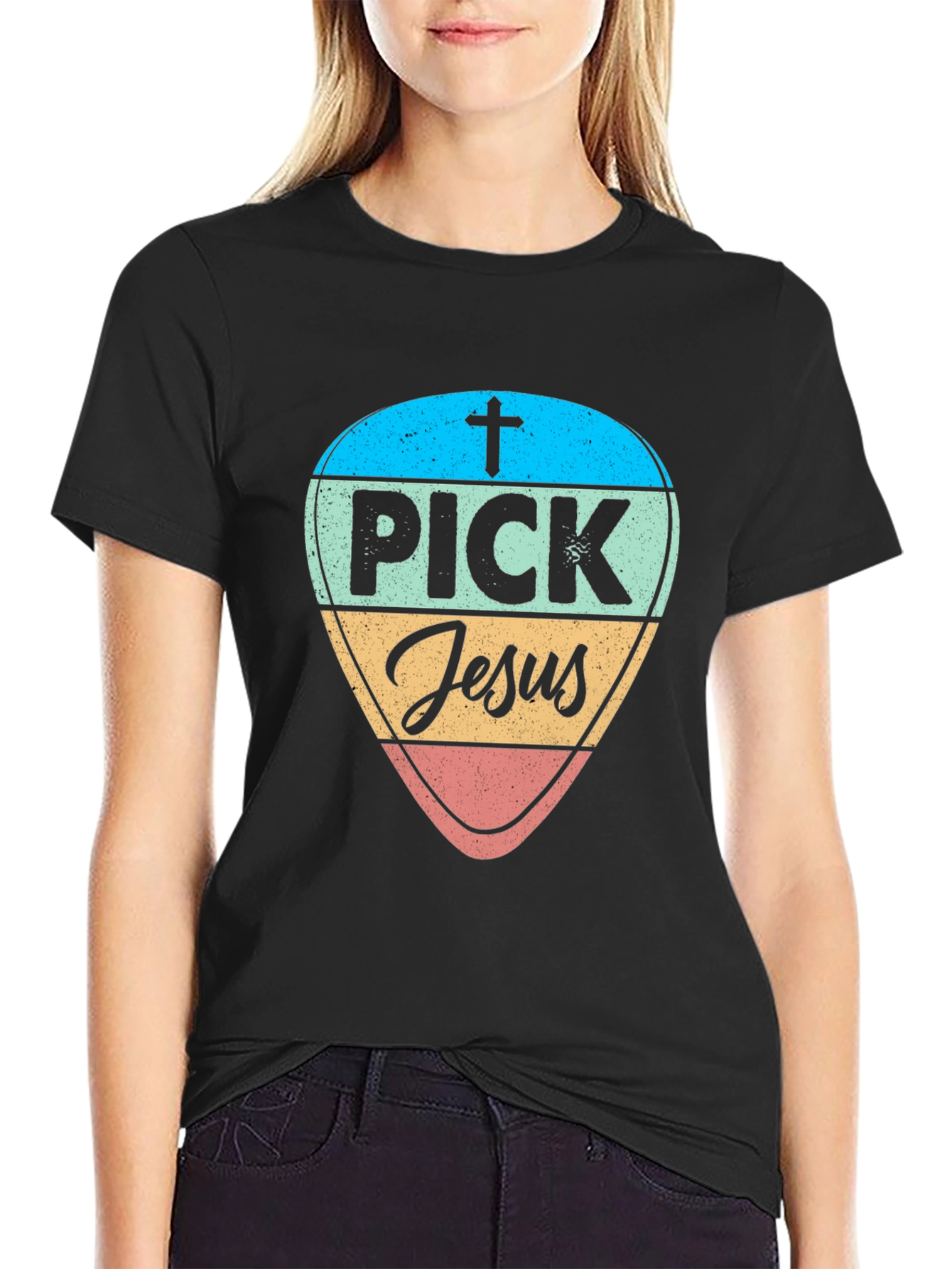Pick Jesus Graphic T-Shirt - Christian Faith Tee