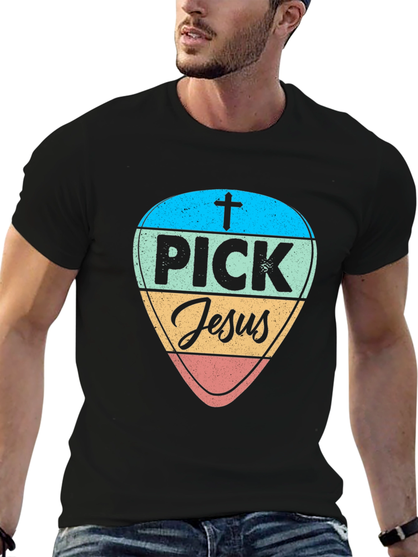 Pick Jesus Graphic T-Shirt - Christian Faith Tee