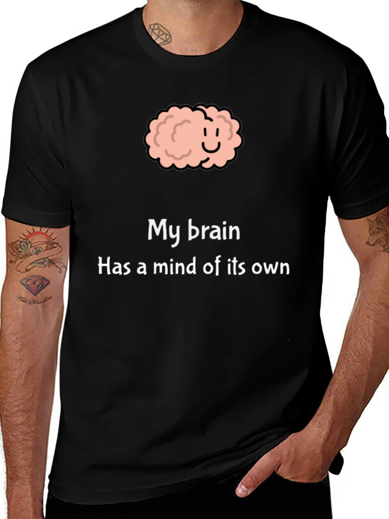 Funny Brain T-Shirt - Mind of Its Own Tee
