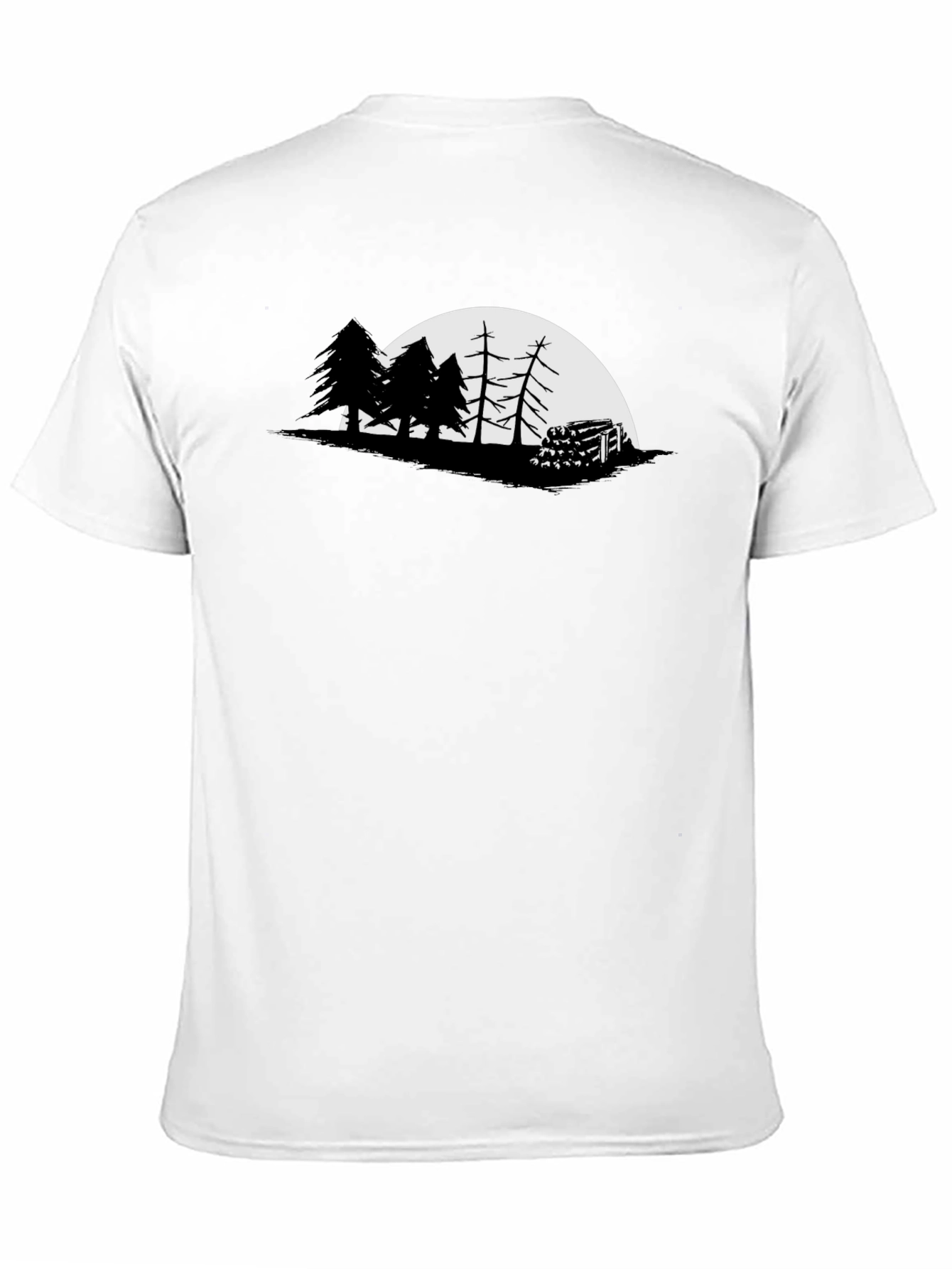 Nature Silhouette Graphic Tee - Mens Black T-Shirt