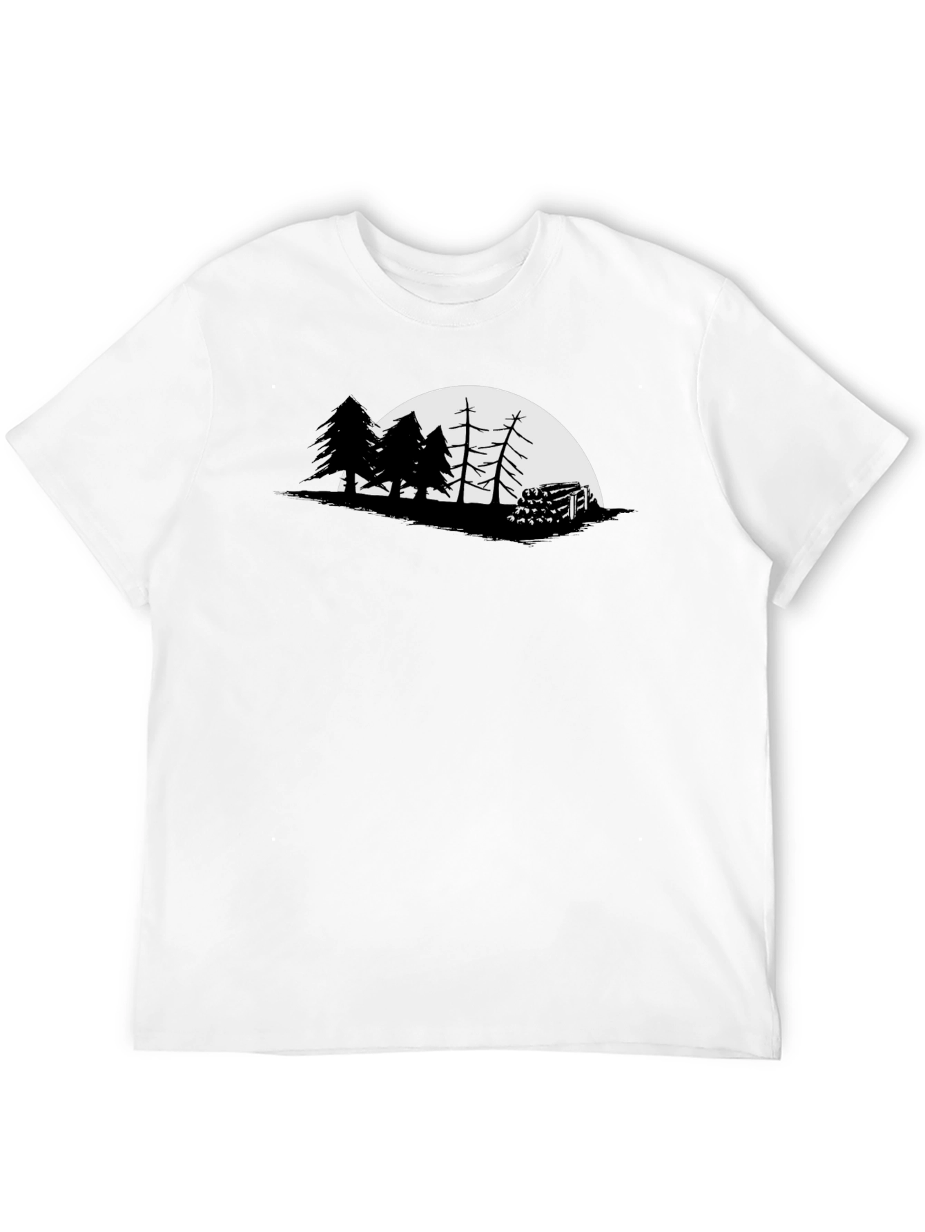 Nature Silhouette Graphic Tee - Mens Black T-Shirt