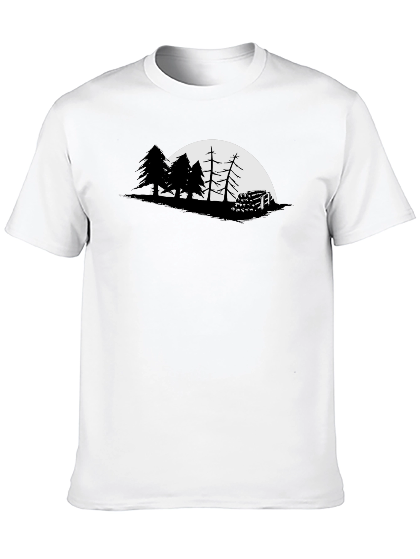 Nature Silhouette Graphic Tee - Mens Black T-Shirt