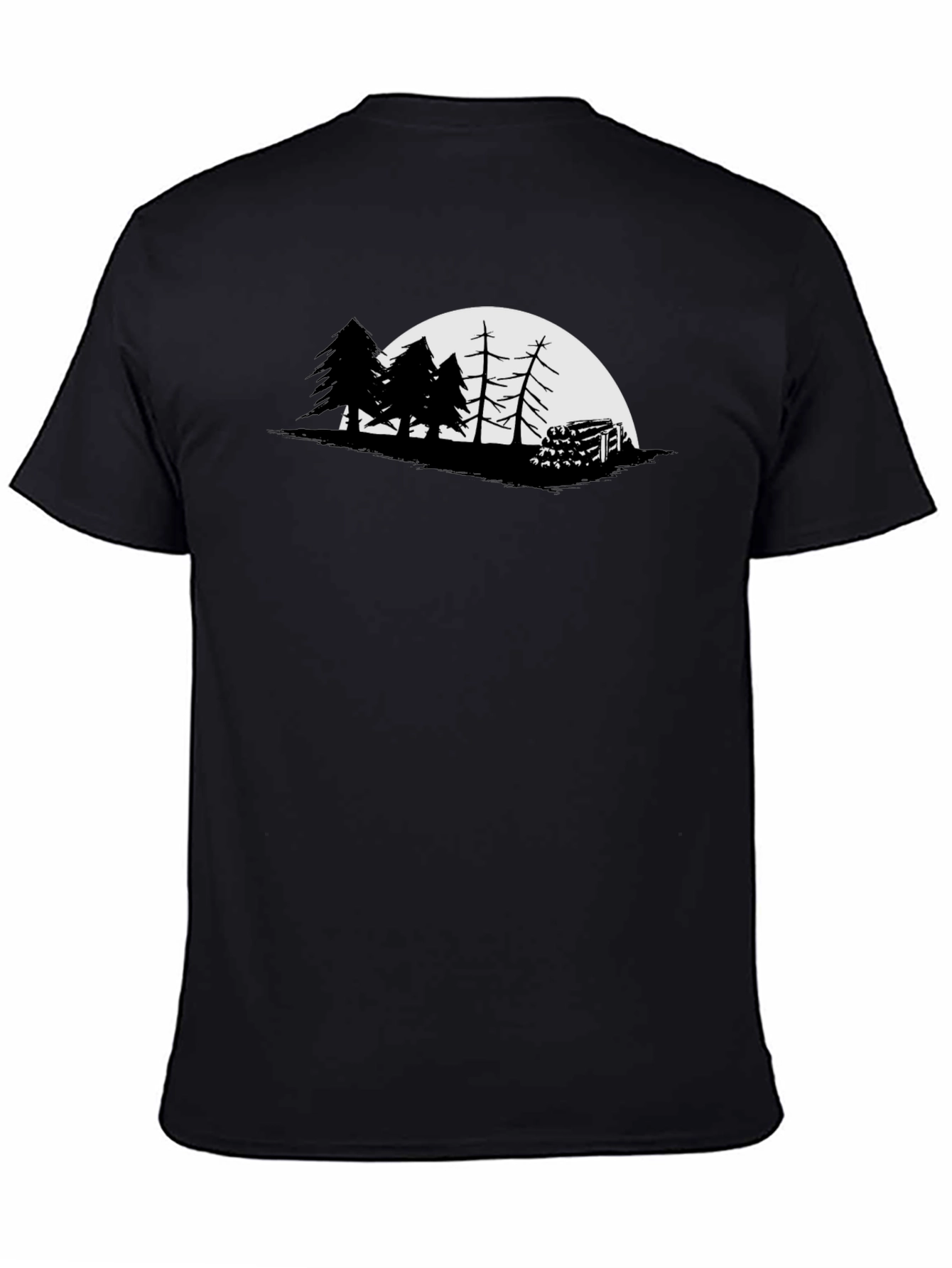 Nature Silhouette Graphic Tee - Mens Black T-Shirt