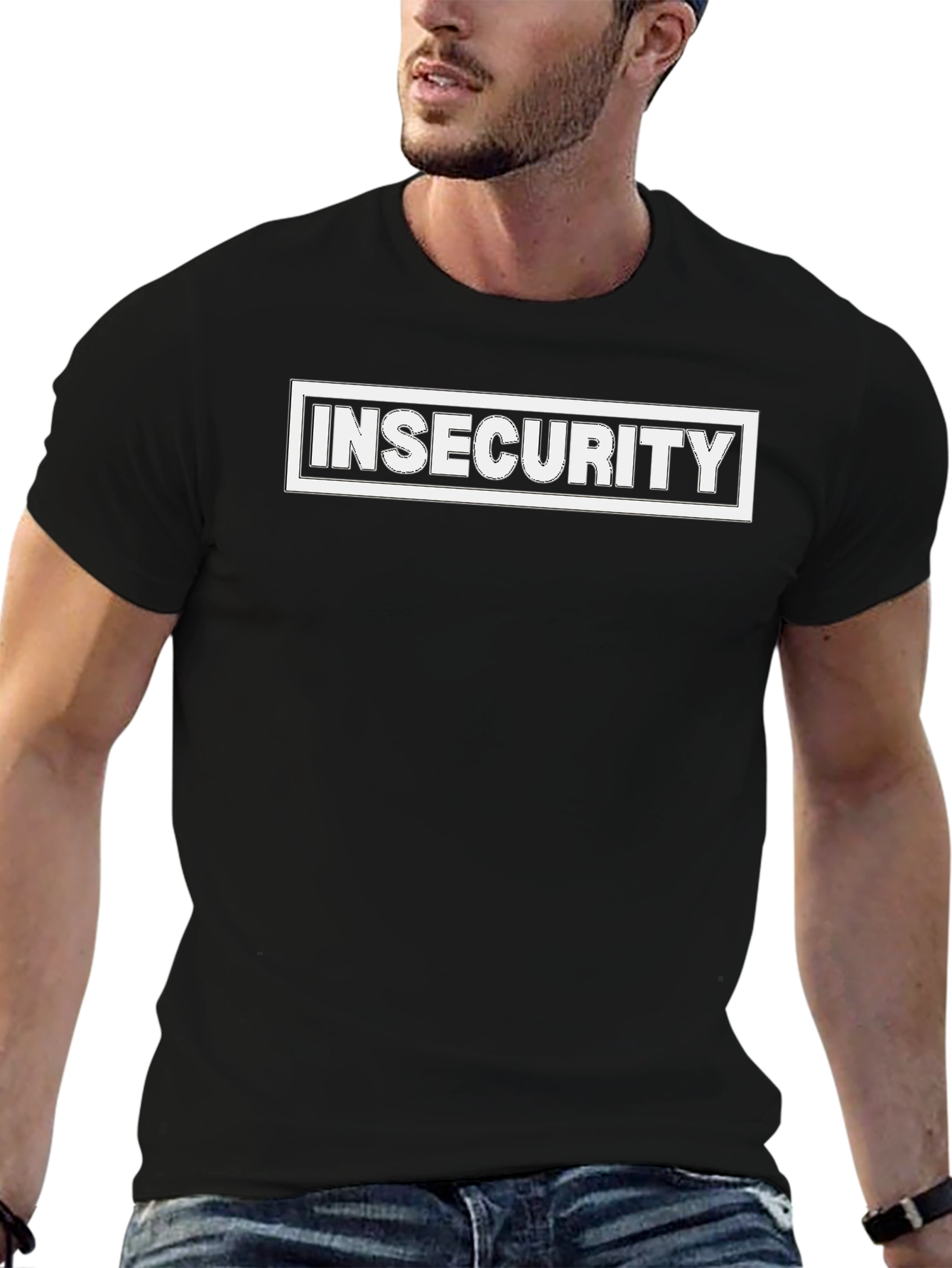 Insecurity Graphic Tee - Black Casual T-Shirt