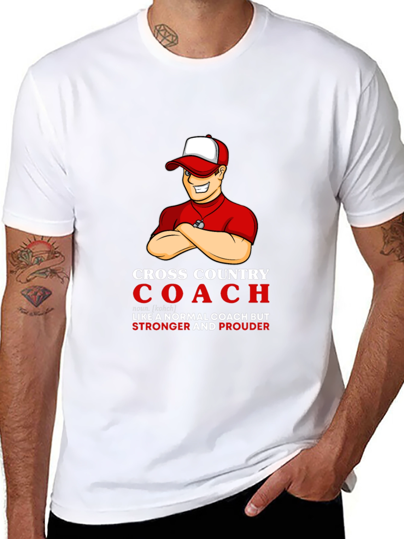 Cross Country Coach T-Shirt - Stronger Prouder Design