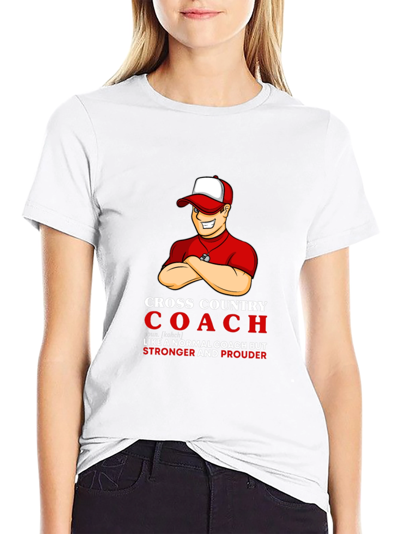 Cross Country Coach T-Shirt - Stronger Prouder Design