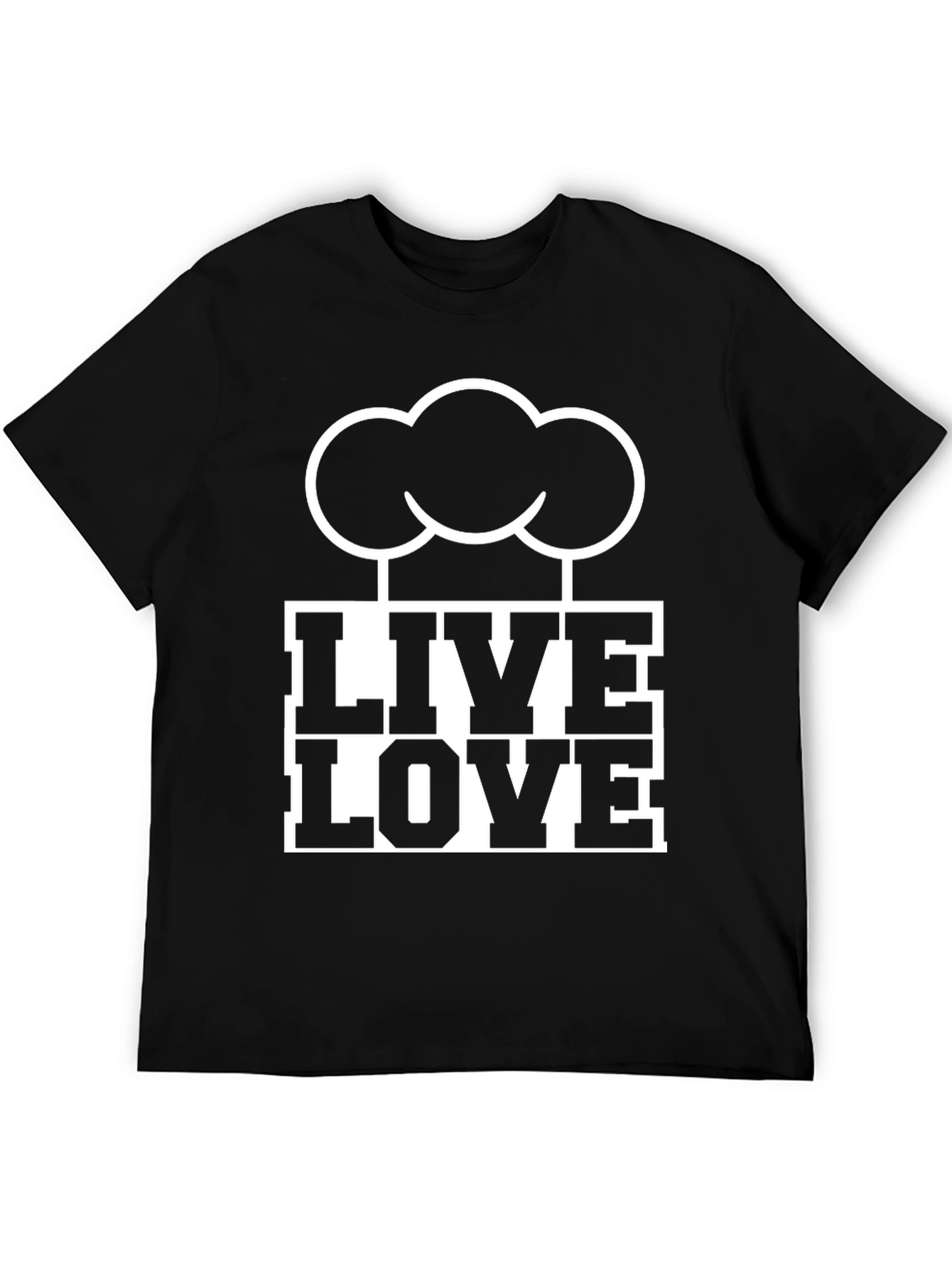 Live Love Cook - Black Graphic T-Shirt