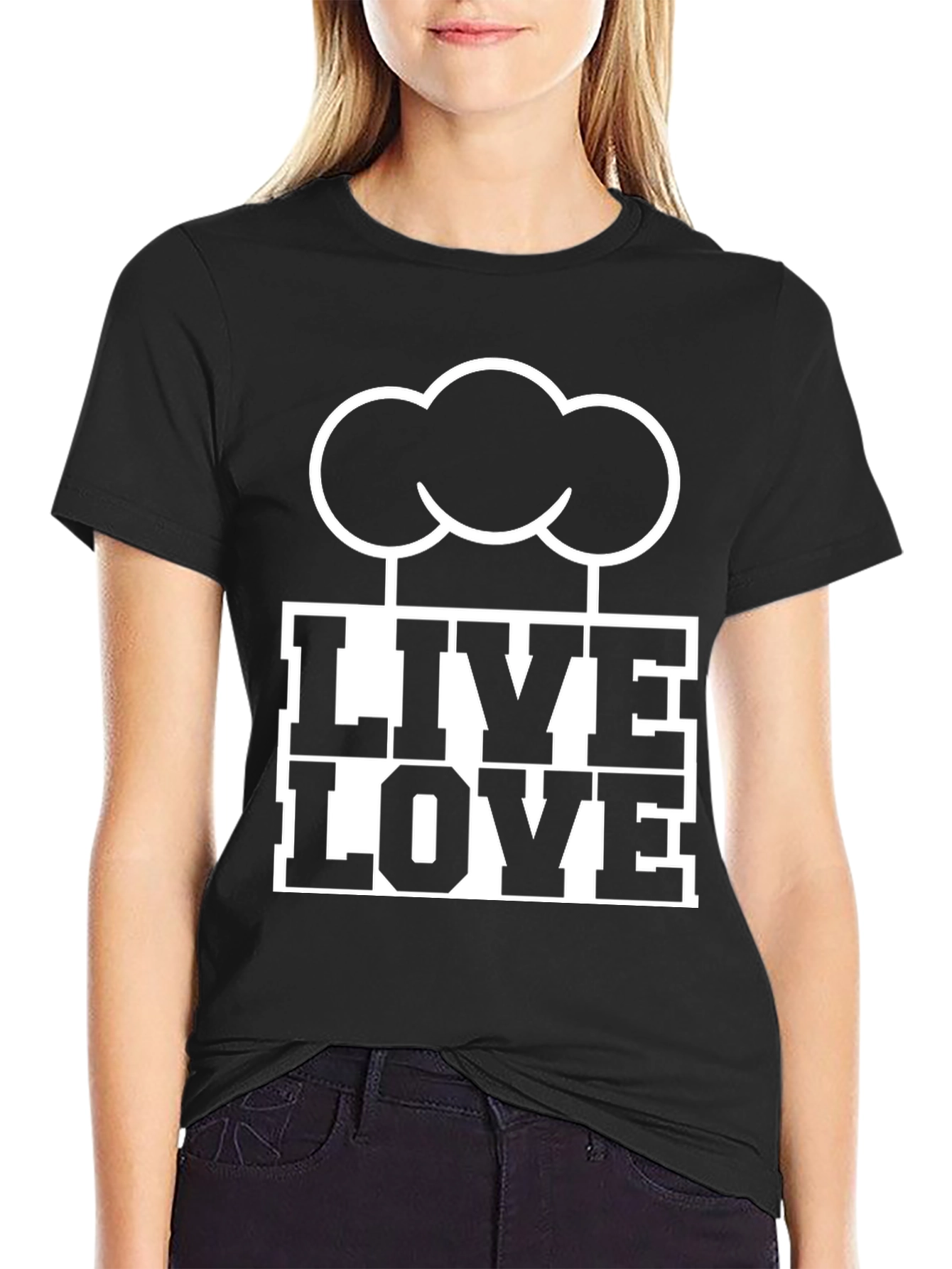 Live Love Cook - Black Graphic T-Shirt