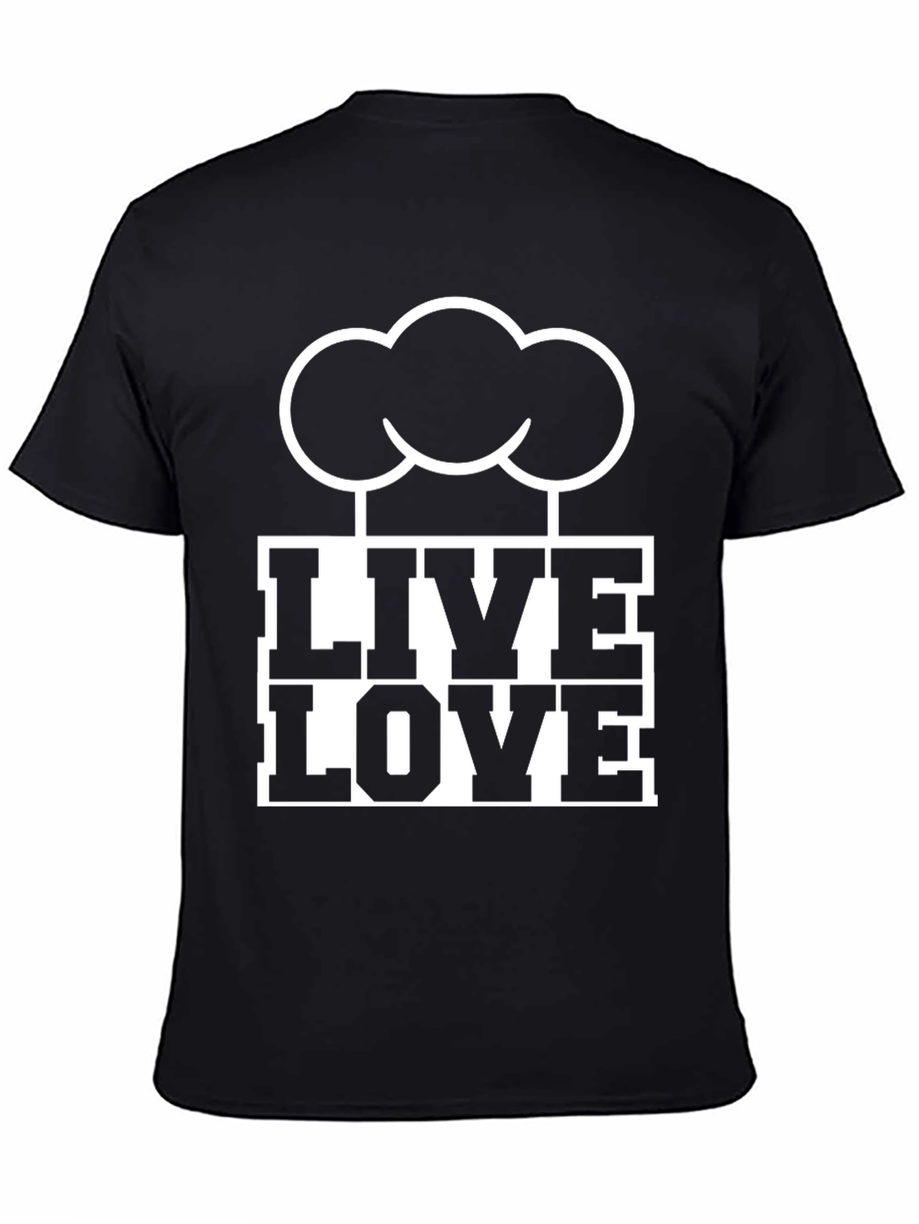 Live Love Cook - Black Graphic T-Shirt