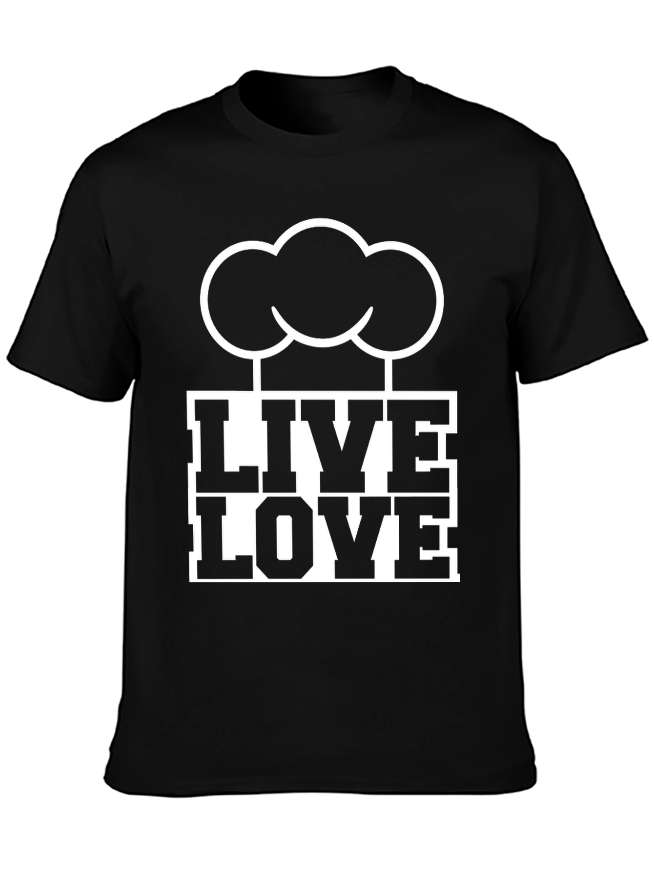 Live Love Cook - Black Graphic T-Shirt