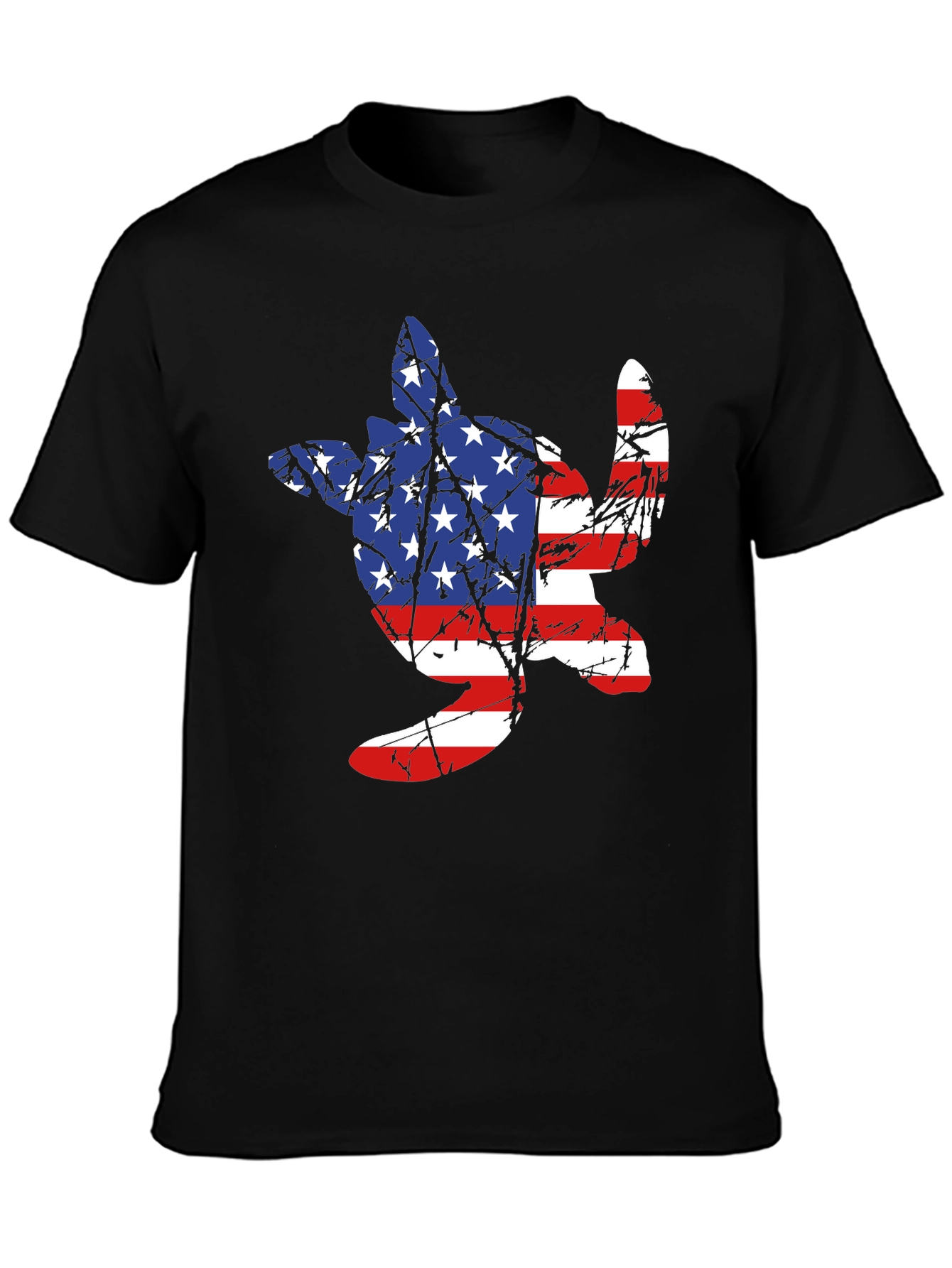 American Flag Turtle T-Shirt - Patriotic USA Tee