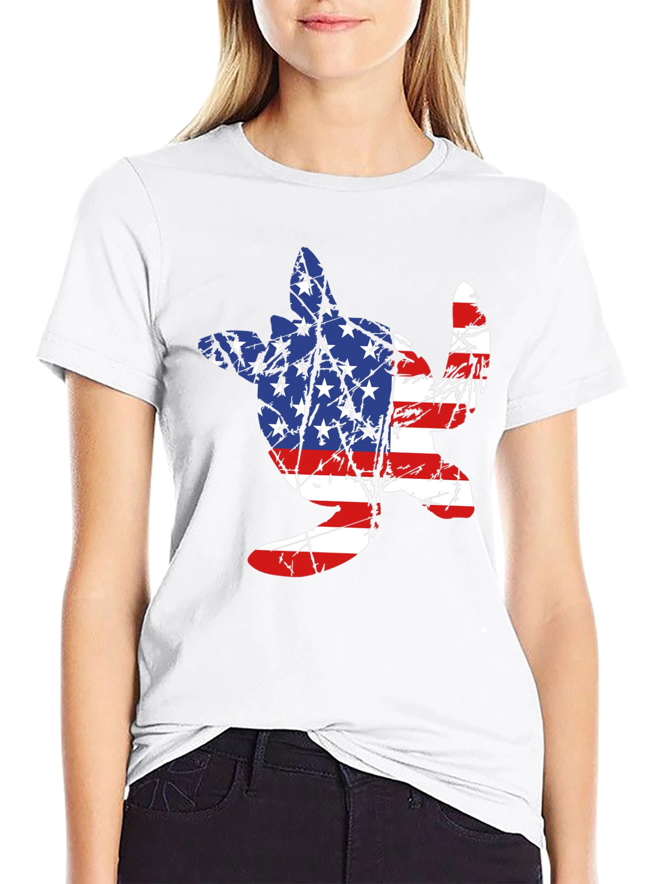 American Flag Turtle T-Shirt - Patriotic USA Tee