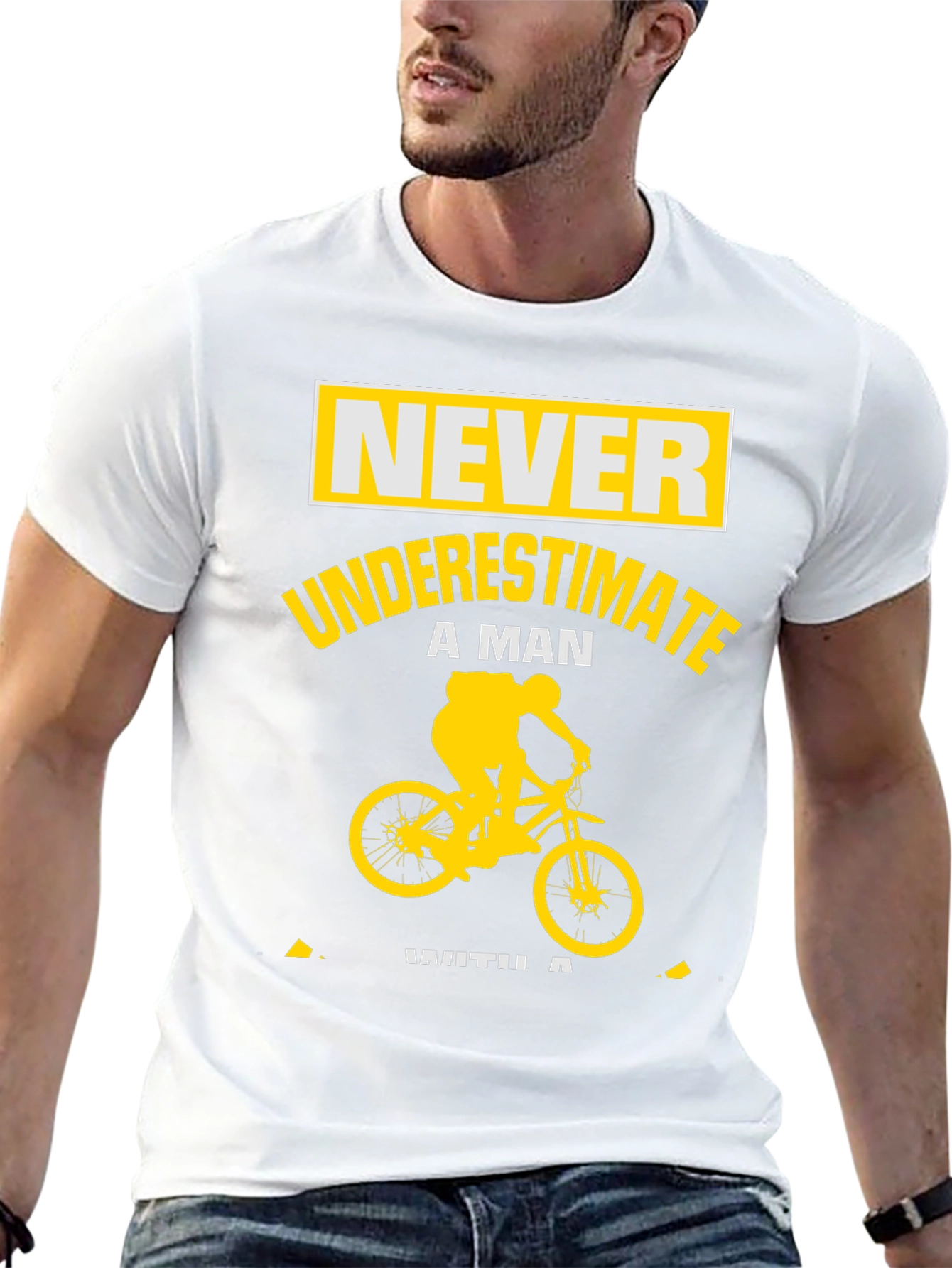 Never Underestimate Biker Man T-Shirt