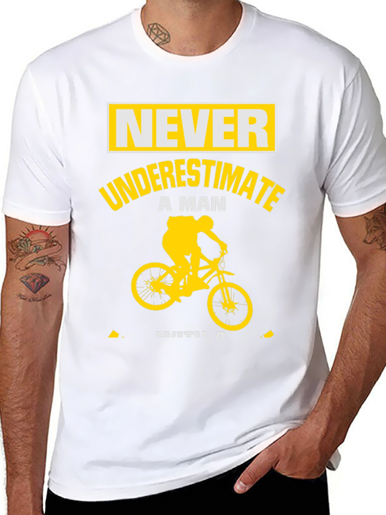 Never Underestimate Biker Man T-Shirt