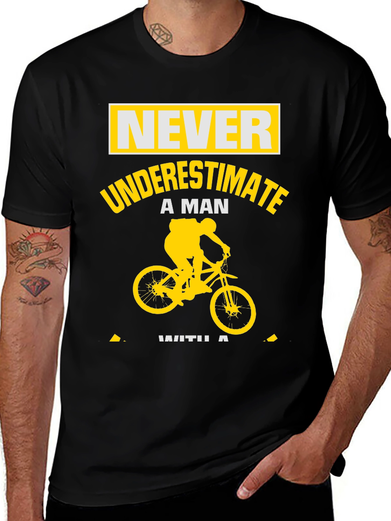 Never Underestimate Biker Man T-Shirt