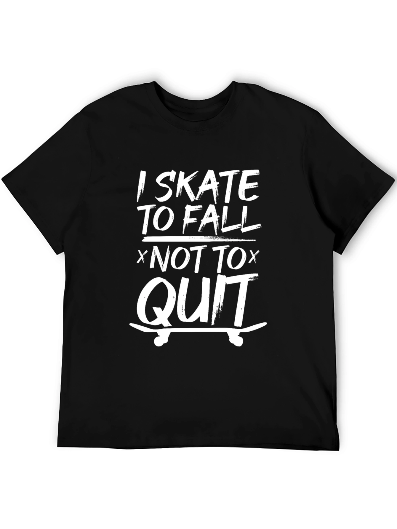 Skate to Fall Graphic Tee - Black Cotton T-Shirt