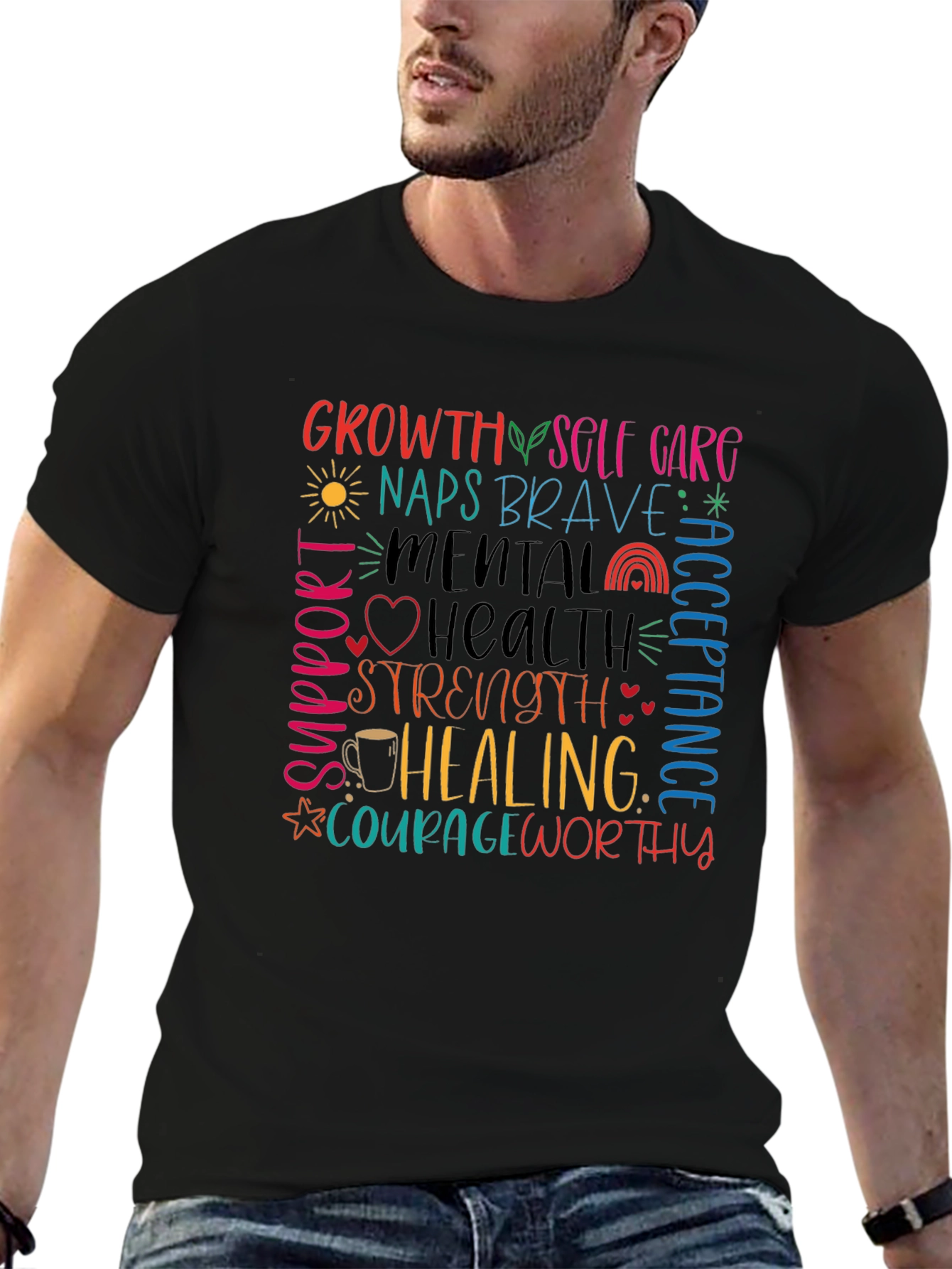 Mental Health Awareness Graphic T-Shirt