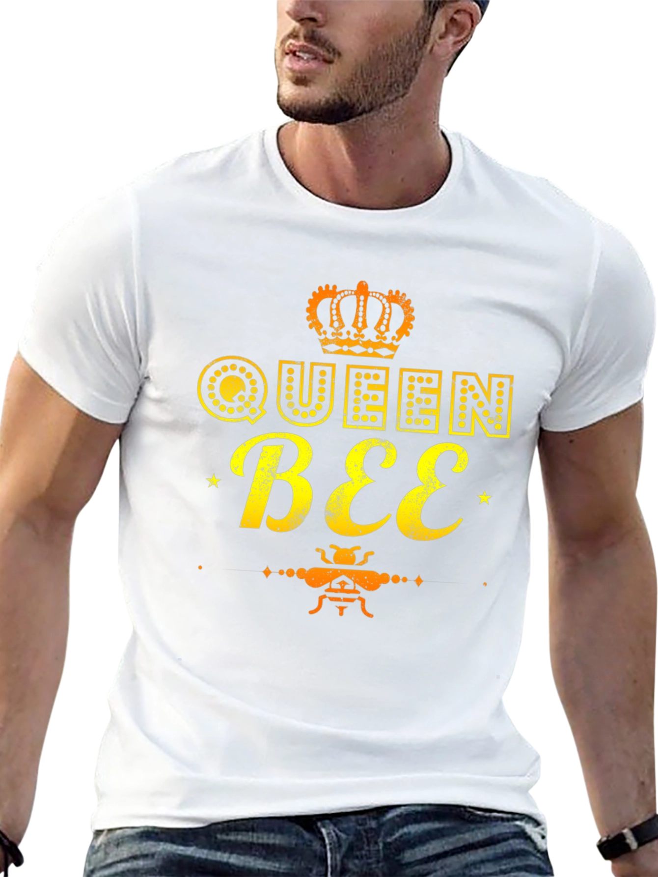 Queen Bee Graphic Tee - Black Cotton T-Shirt