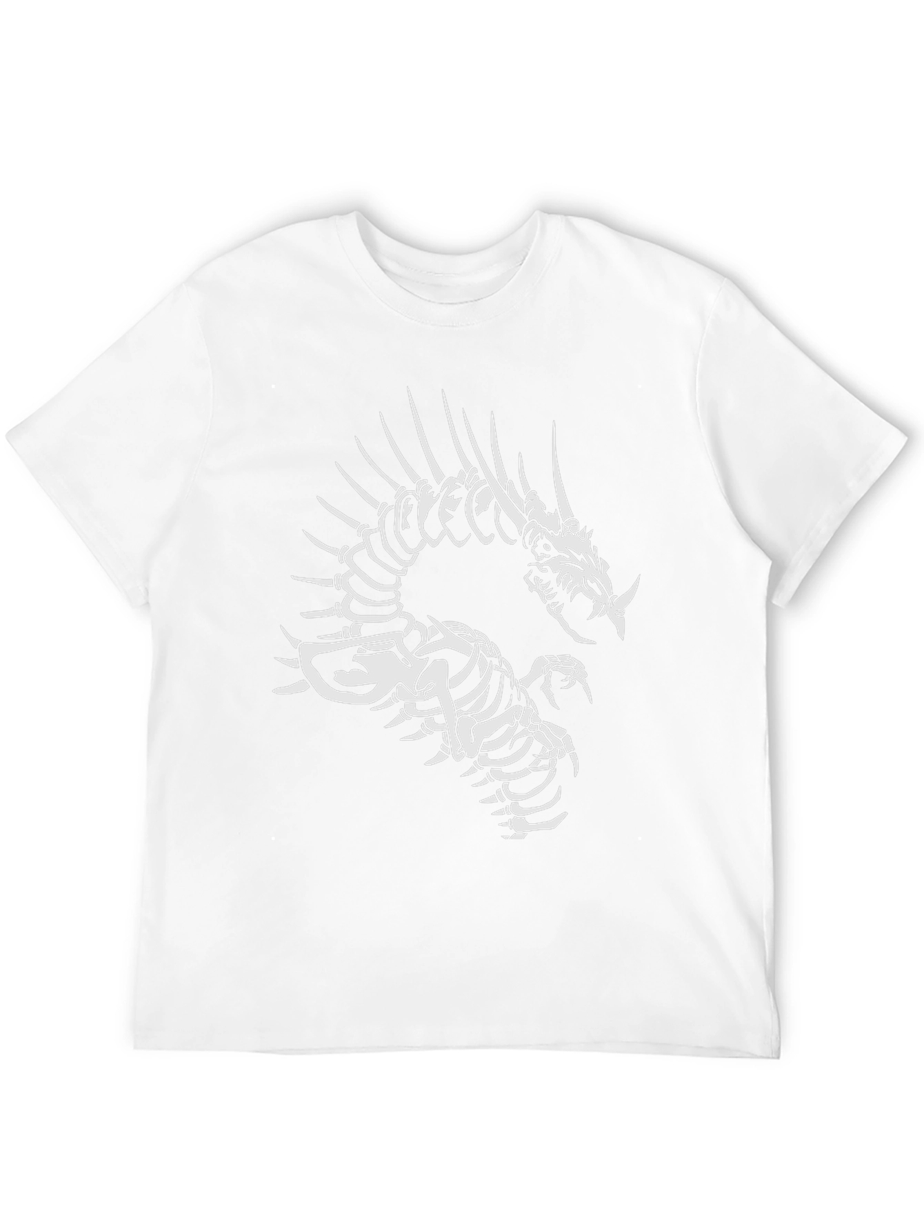 Skeleton Dragon Graphic T-Shirt - Black