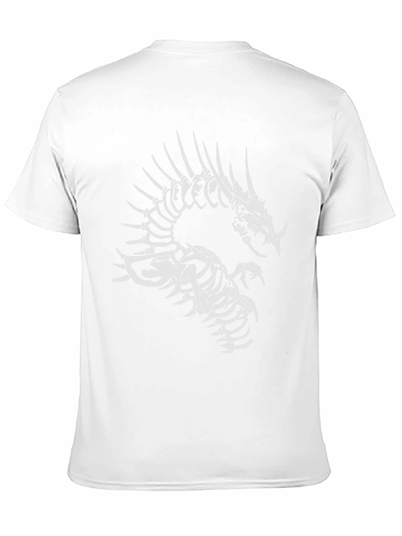 Skeleton Dragon Graphic T-Shirt - Black