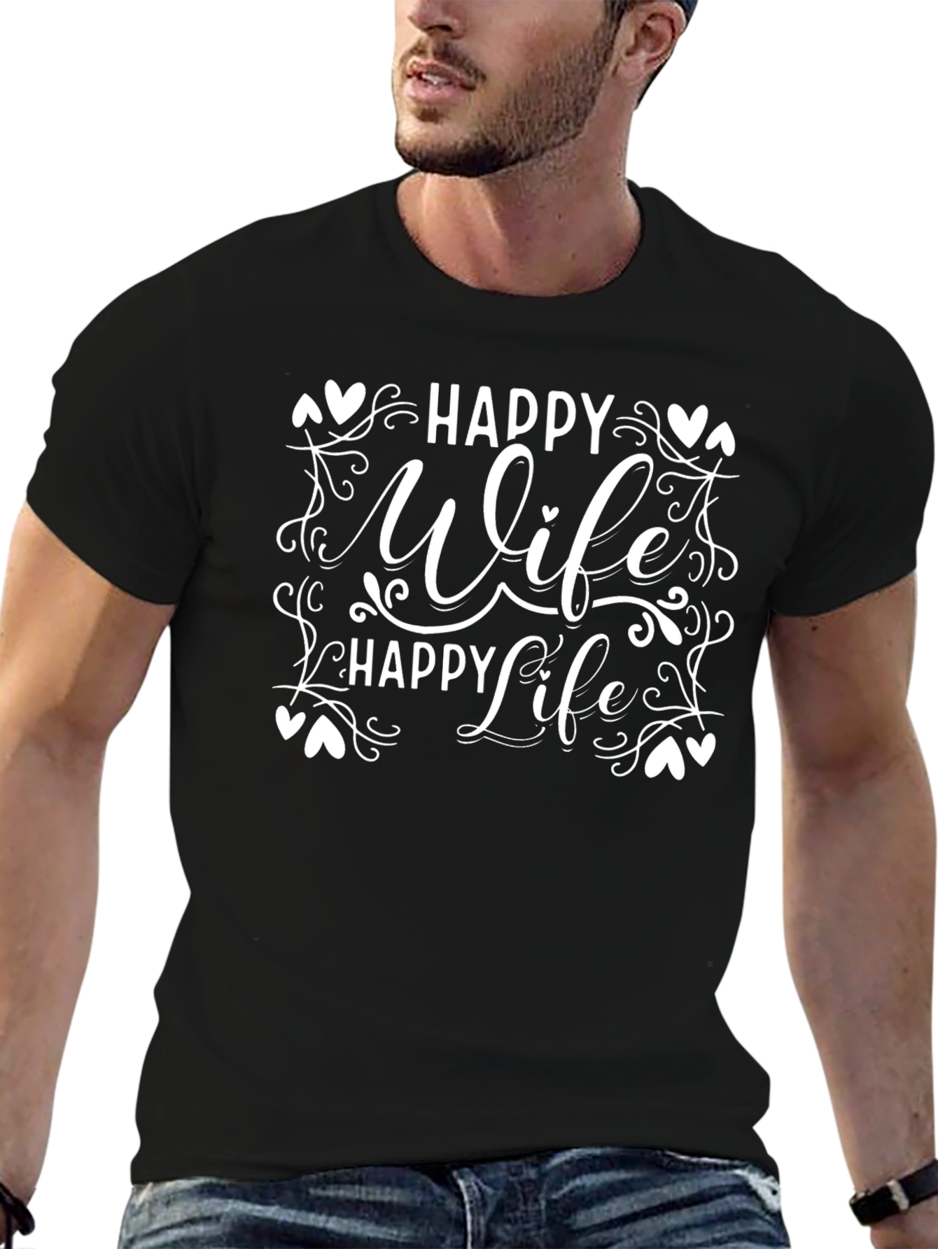Happy Wife Happy Life Graphic T-Shirt