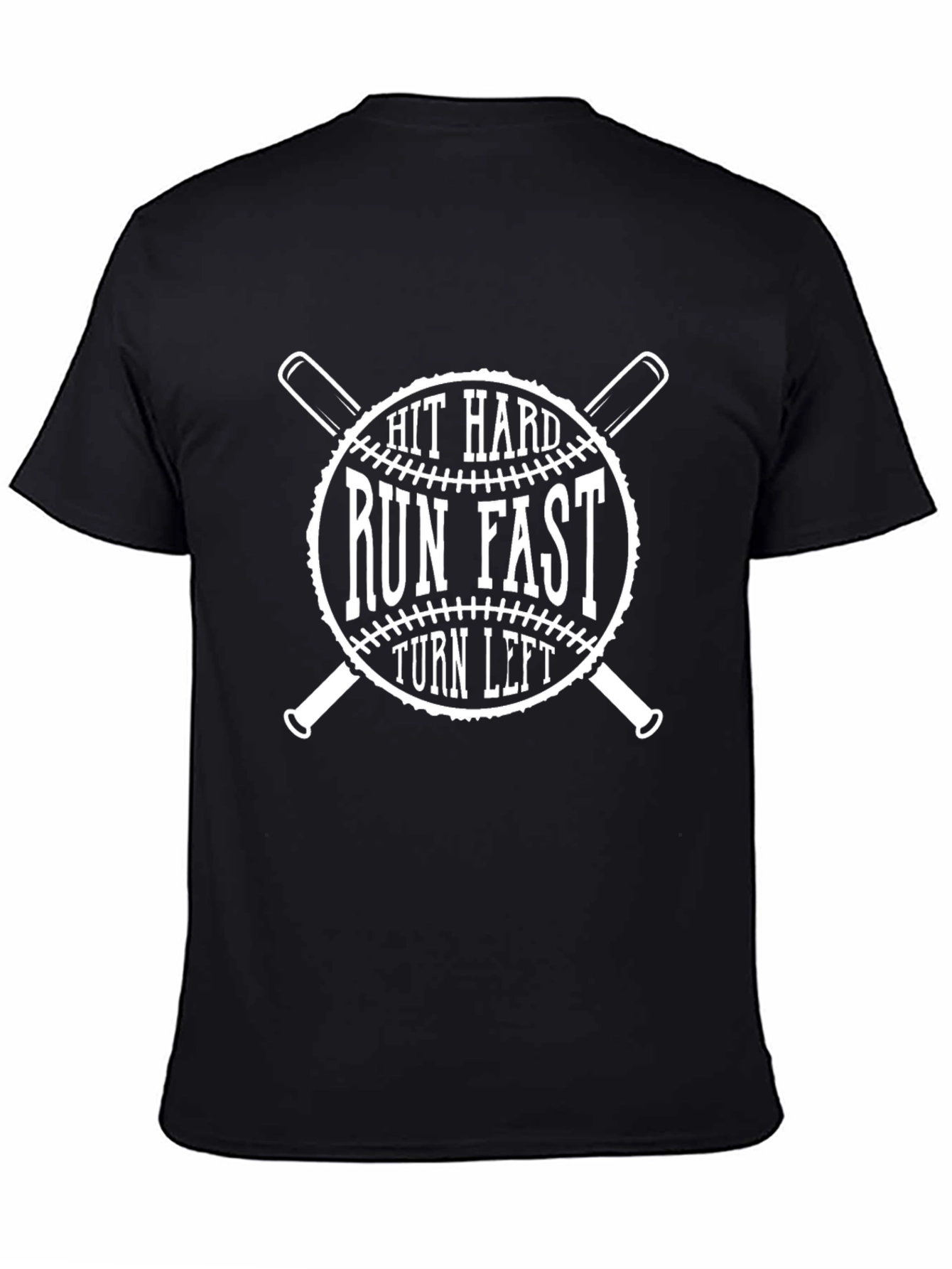 Hit Hard Run Fast Baseball T-Shirt